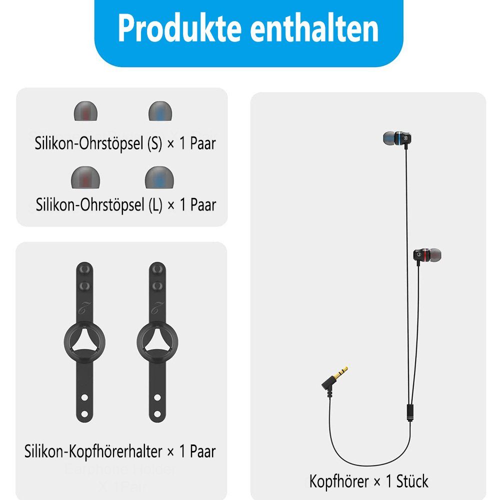 Isolation Earbuds-Ohrhörer GelldG In-Ear-Kopfhörer Noise In-Ear-Kopfhörern