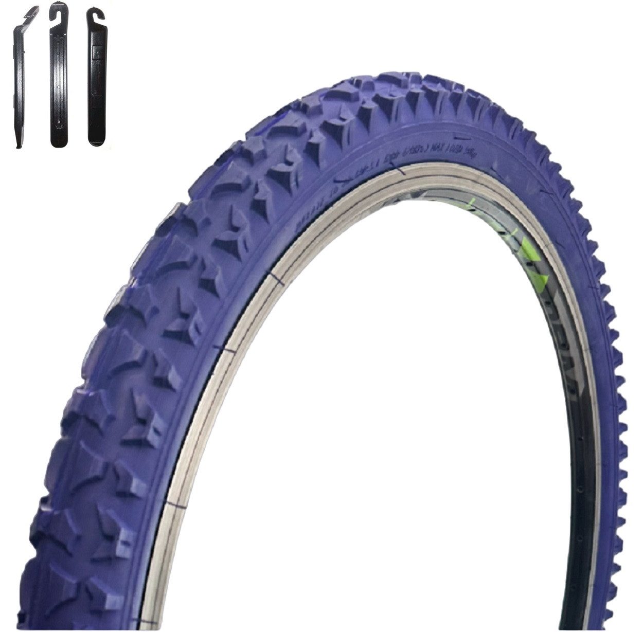 maxxi4you Fahrradreifen 1 x Roverstone 26 x 2,125 (57-559) Dunkelblau inkl. Reifenheber