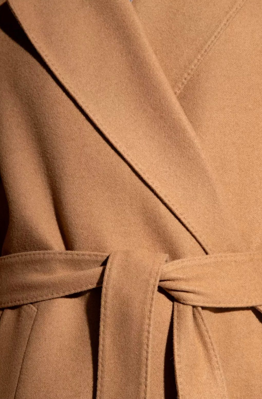 GUCCI Langmantel Kaschmir Parka Jacke mit Bindegürtel Kerbrevers, zwei Eingrifftaschen, lange Ärmel, Rückenschlitz