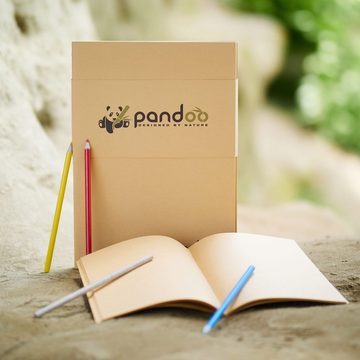 pandoo Notizheft 5 Notizhefte aus 100% Bambuszellstoff, A4 und A5 Format