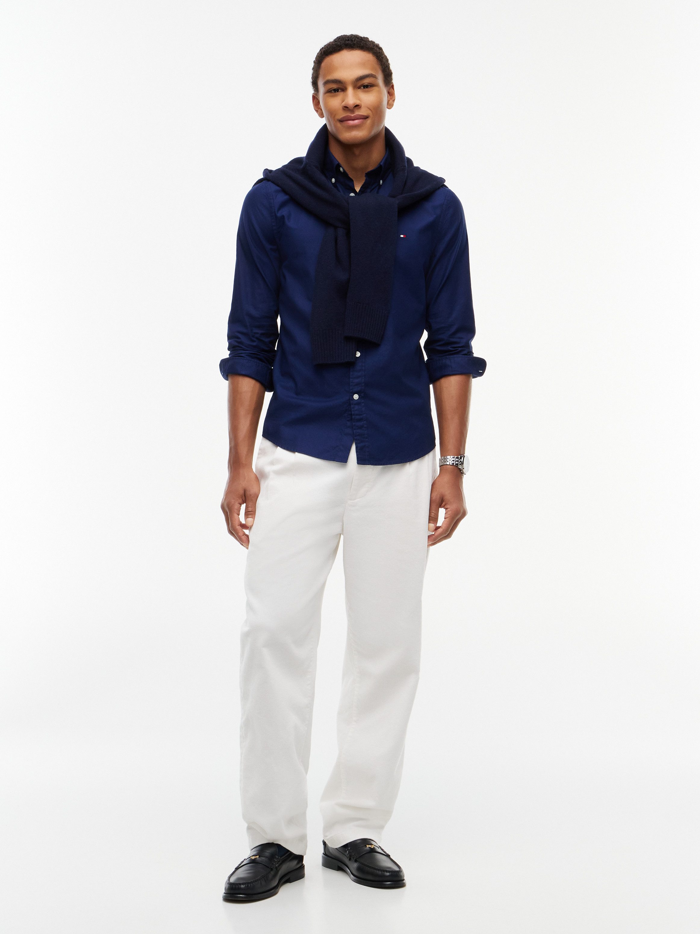 Tommy Hilfiger Langarmhemd FLEX DOBBY SLIM FIT Slim Fit Dobby Structure – Bild 4 von 5