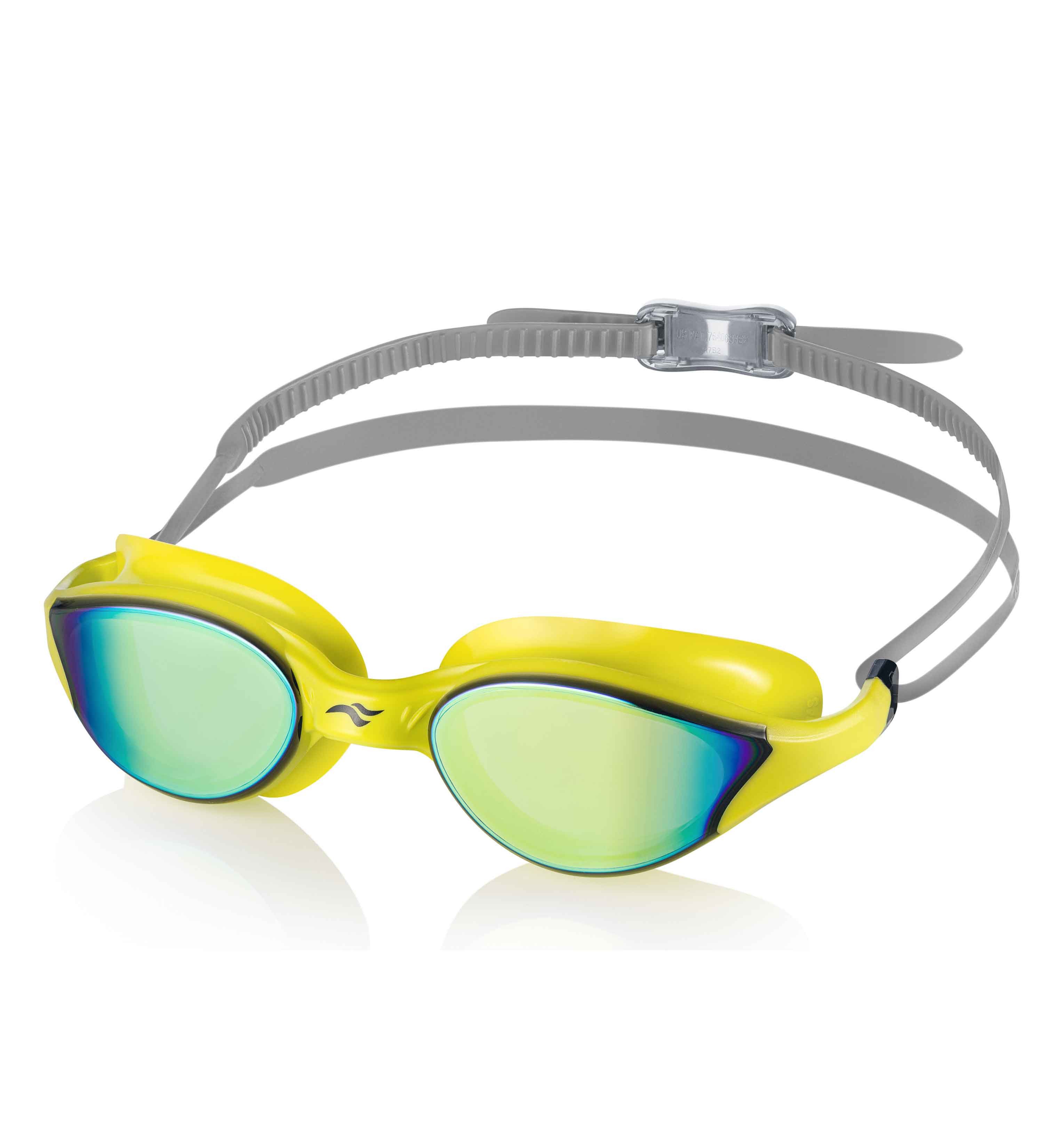 Aqua Speed Schwimmbrille Vortex Race-Goggles verspiegelt gelb – Spiegelglas & UV-Schutz, Leicht anpassbar – auch für schmale oder breite Gesichter
