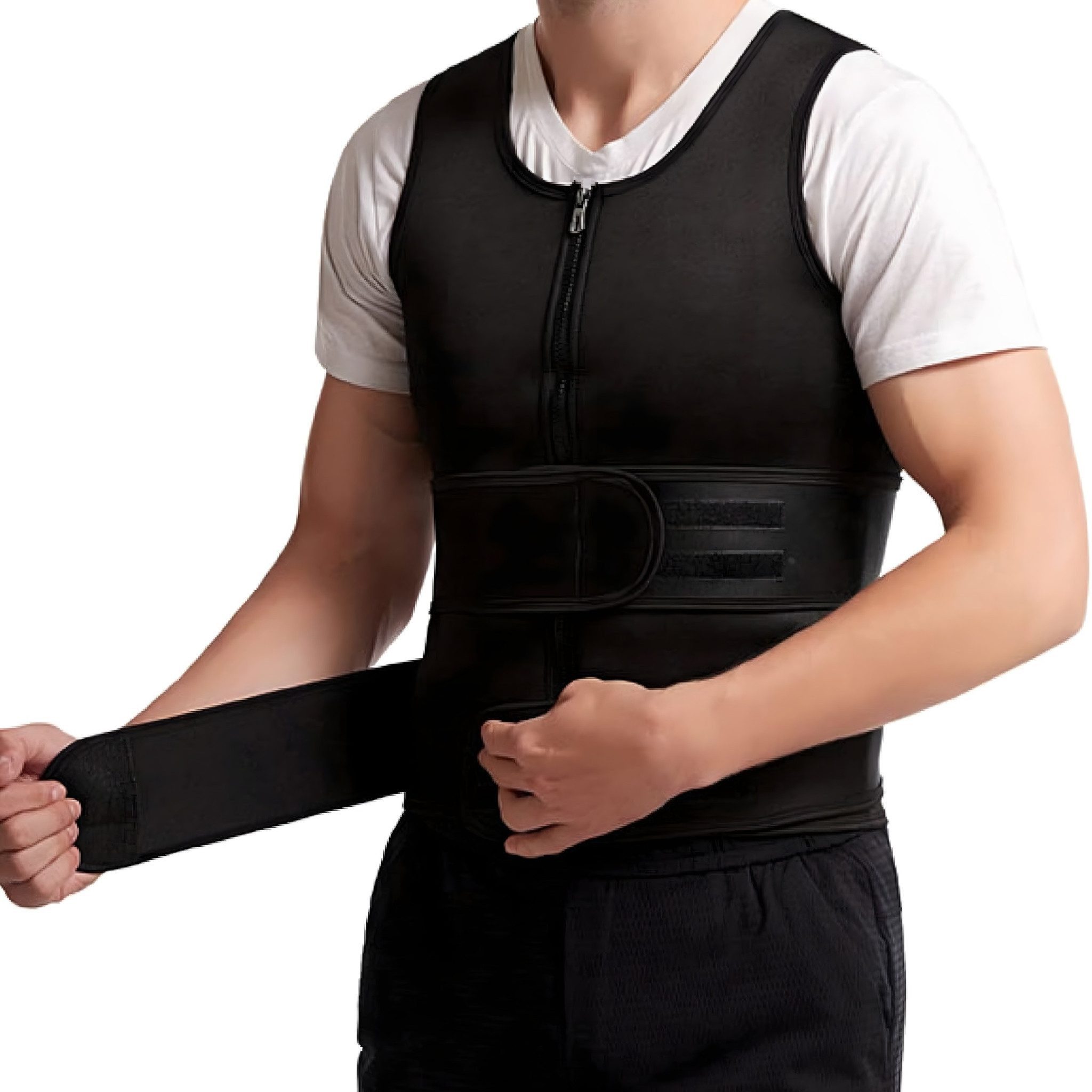 Realb2b Bauchweggürtel Neopren Sauna Fitnessweste Herren Abnehmen Training günstig online kaufen