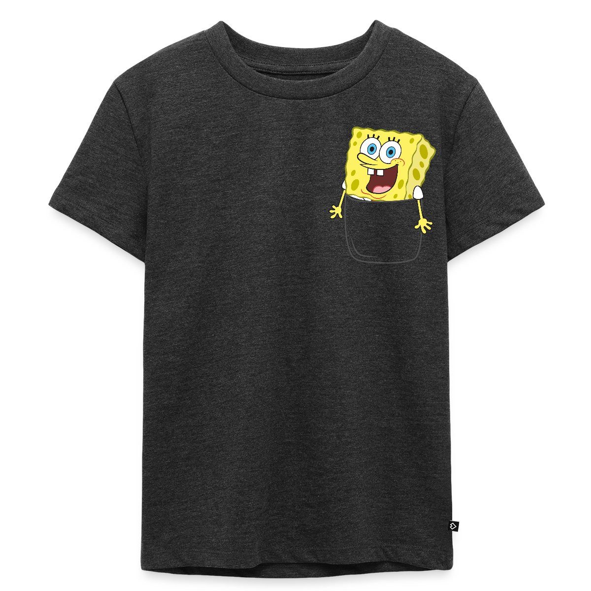T-Shirt SpongeBob Schwammkopf Ich Bin Bereit Brustmotiv Kinder Premium T-Shirt