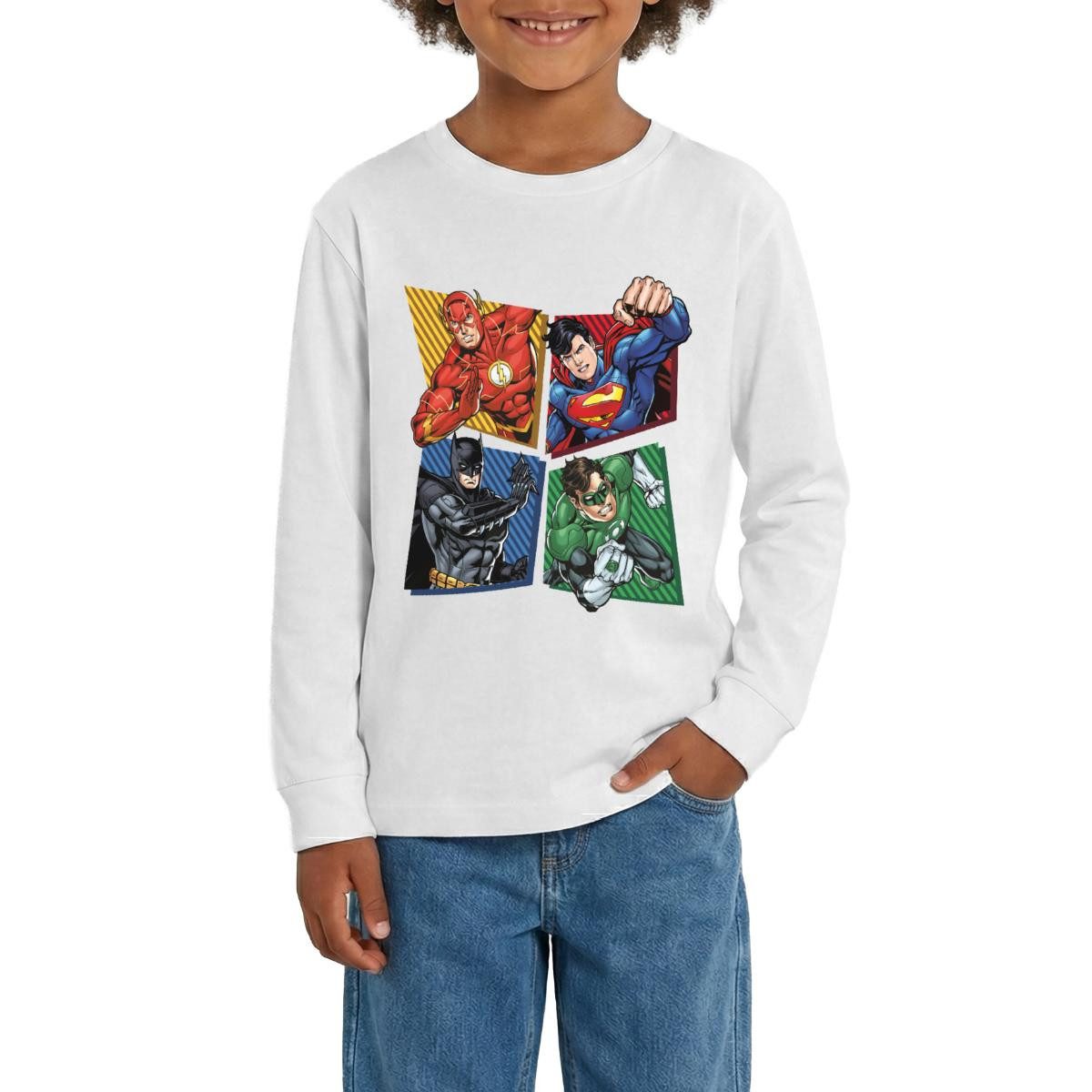 T-Shirt DC Comics Justice League Superhelden Teenager Premium Langarmshirt