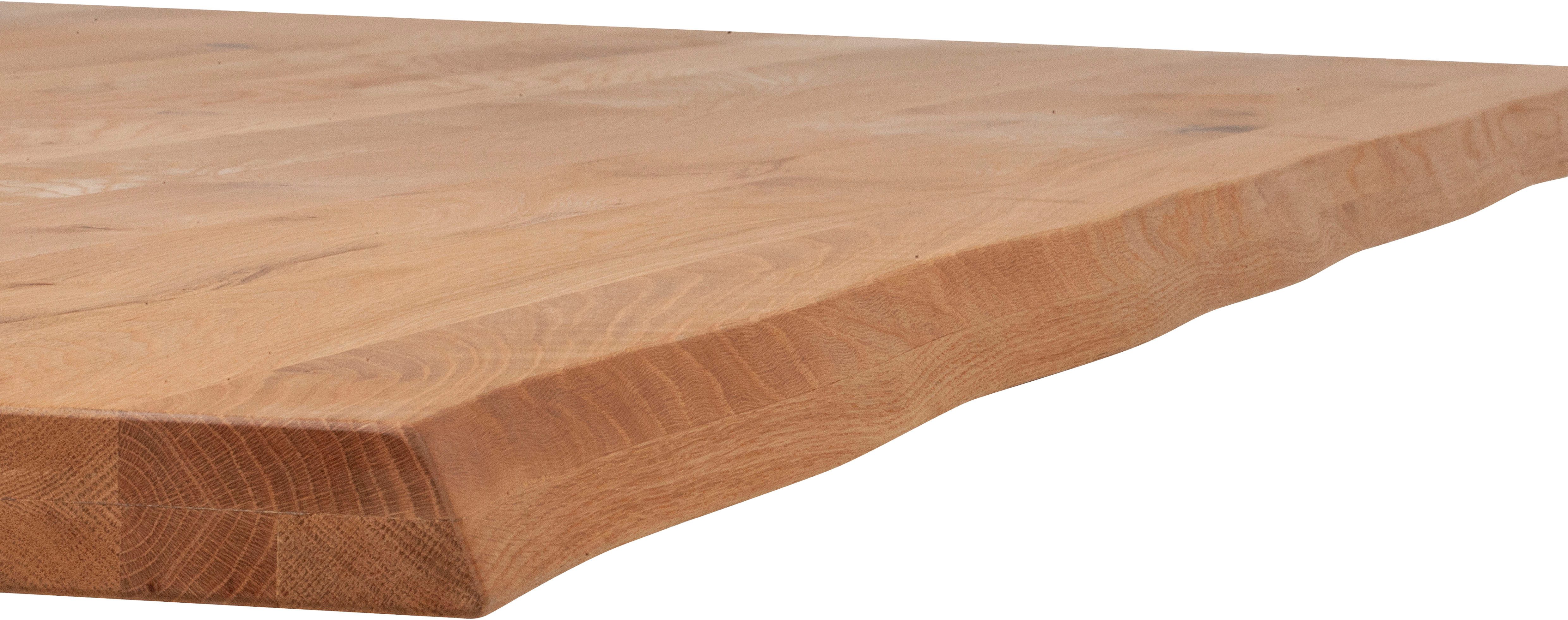 OMG Design Esstisch Glasgow (1-St), Eiche Massivholz lackiert, mit Metall-Gestell