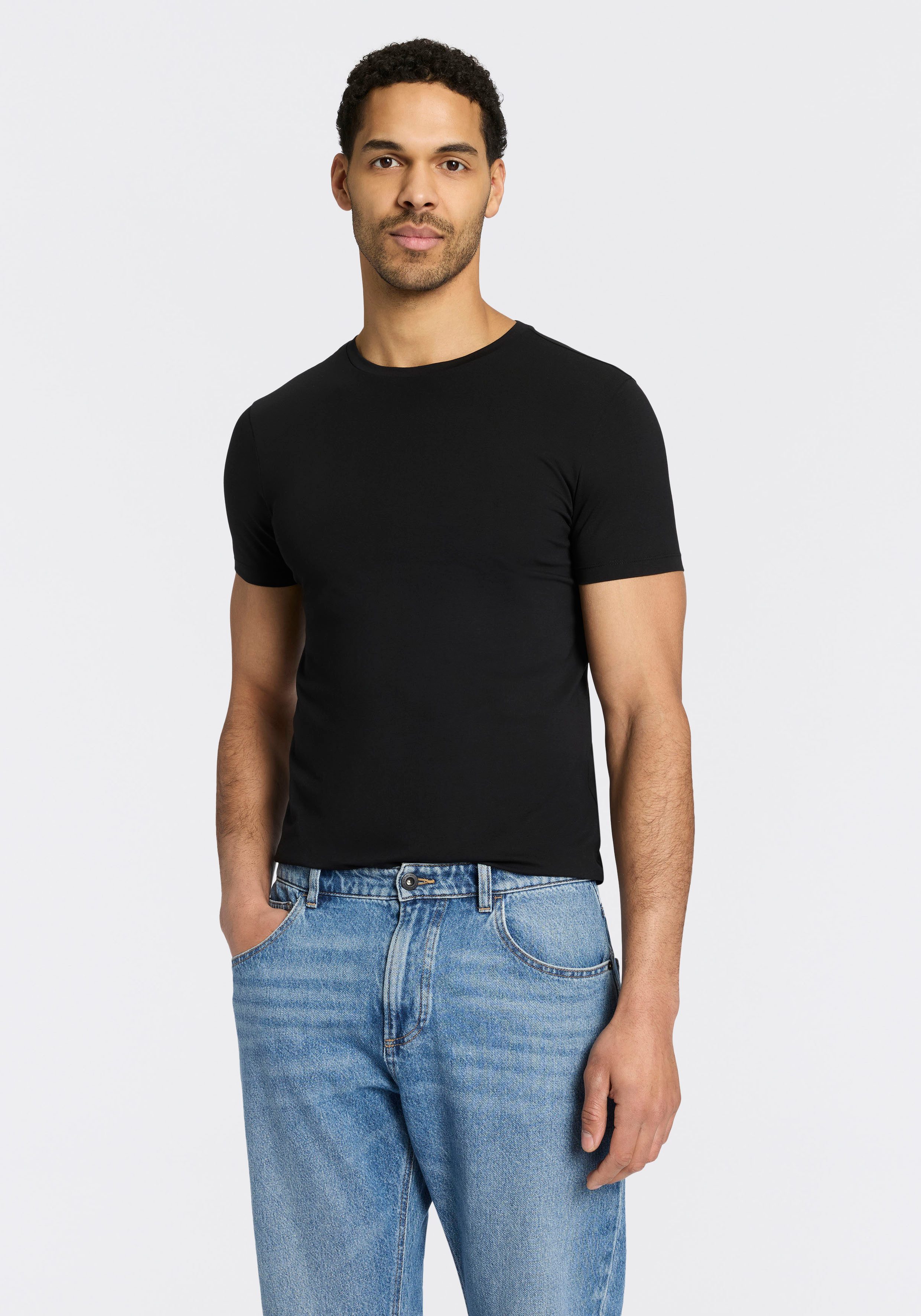 HUGO T-Shirt HUGO-Round (Packung, 2er) Rundhalsausschnitt, Slim-Fit, HUGO Logo-Druck