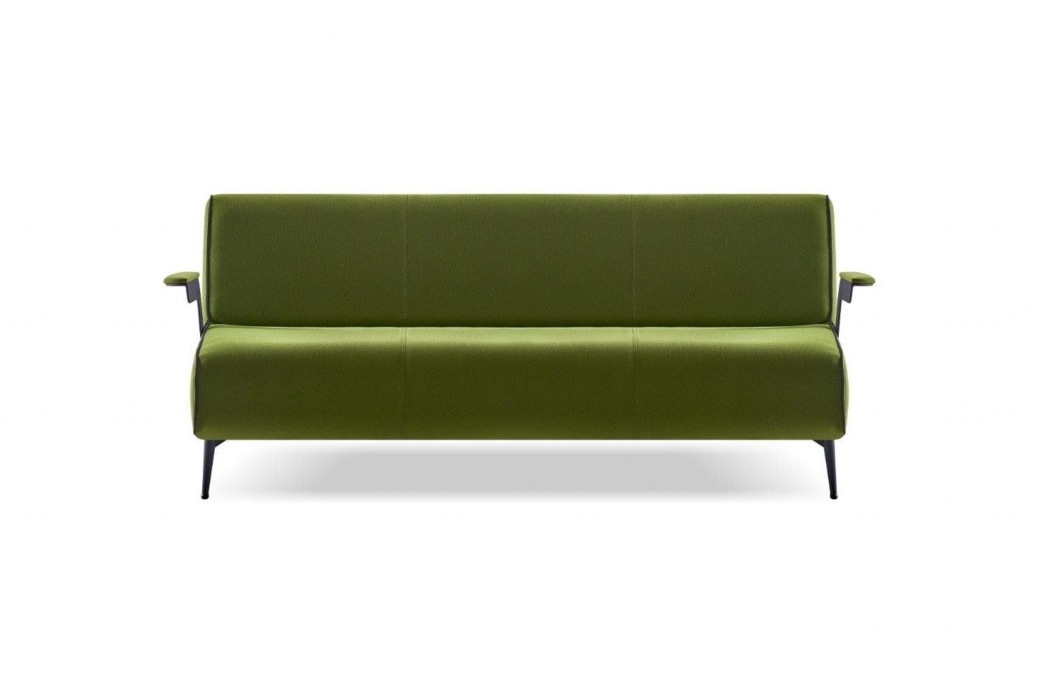 Xlmoebel 3-Sitzer Sofa modern olivgrün elegant Leder minimalistisch vielseitig, 1 Teile