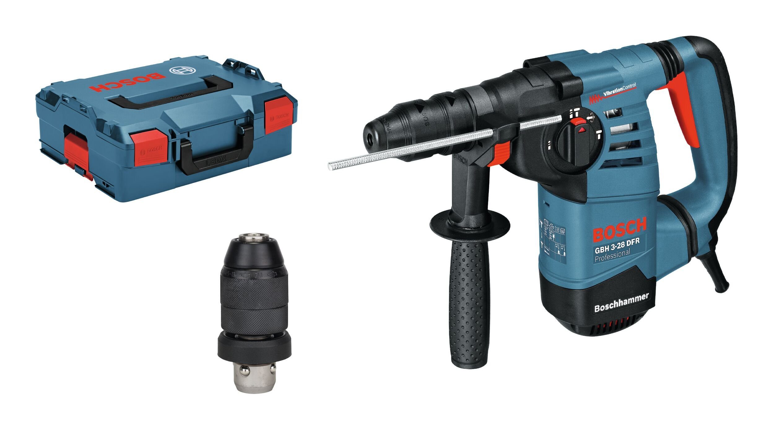 Bosch Professional Mit DFR, L-BOXX Bohrhammer - SDS 230 V, plus in GBH 3-28