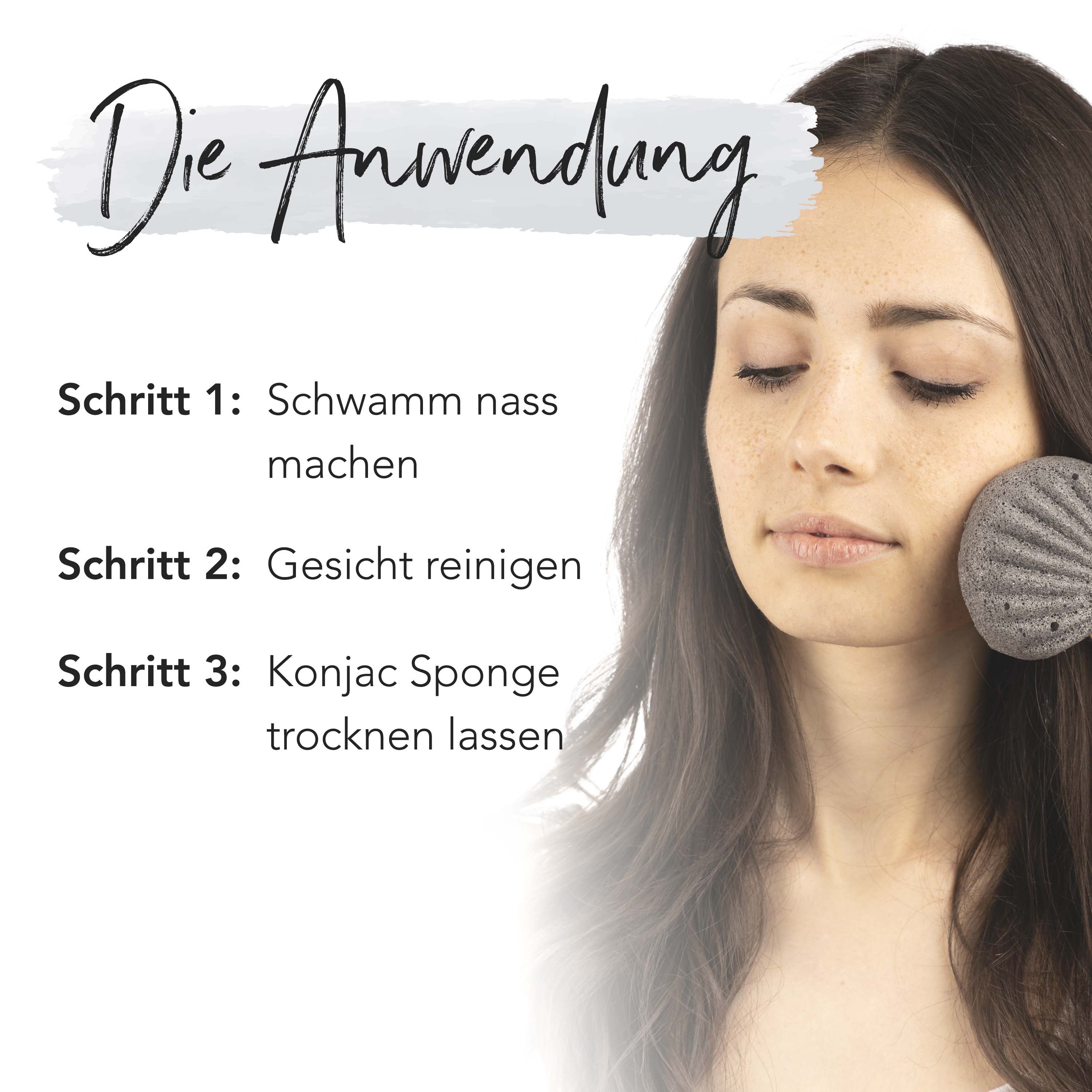 FACES OF FEY Gesichtsreinigungsschwamm Konjac Sponge, Sanfte Reinigungsschwämme - 100% biologisch abbaubar