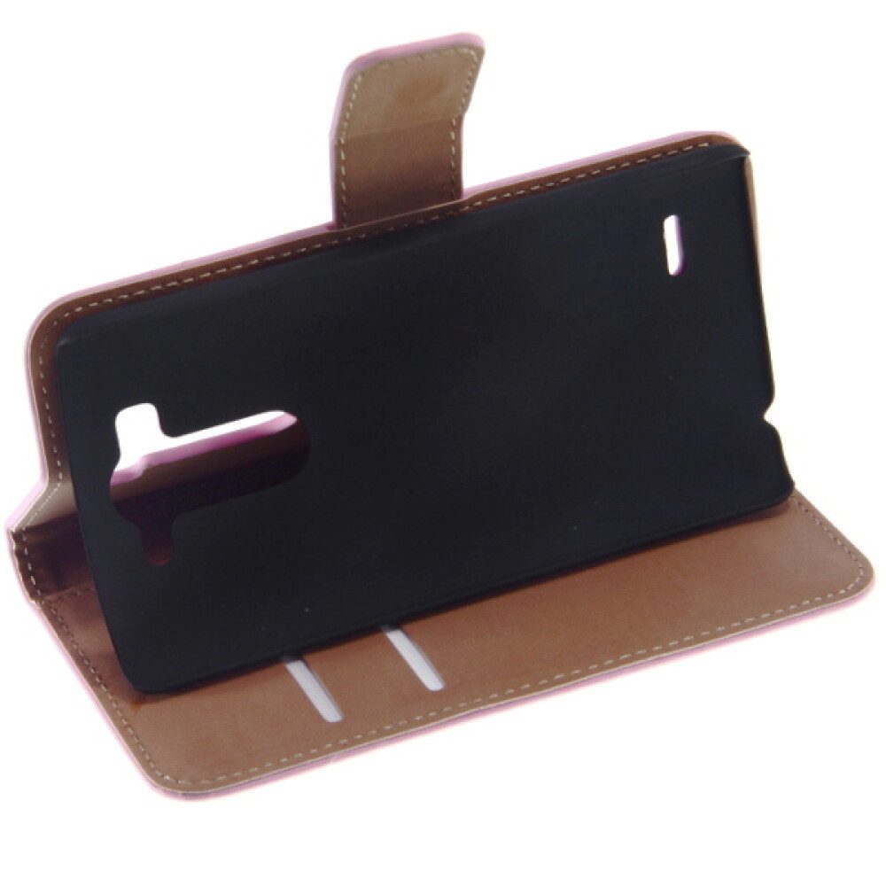 Handytasche Lederhülle Handyhülle für LG G3 mini Rosa Schutz Tasche 4250710558124 (Book Cover)