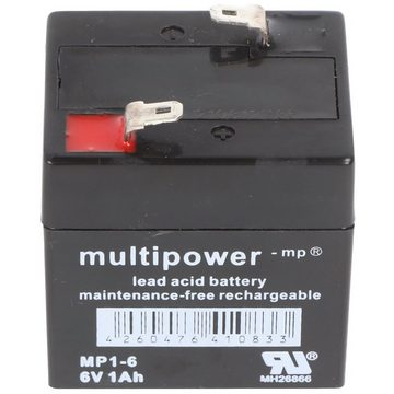 Multipower Multipower MP1-6 Akku PB Blei, 6 Volt 1000mAh, Anschluss 4,8m Akku 1000 mAh (6,0 V)