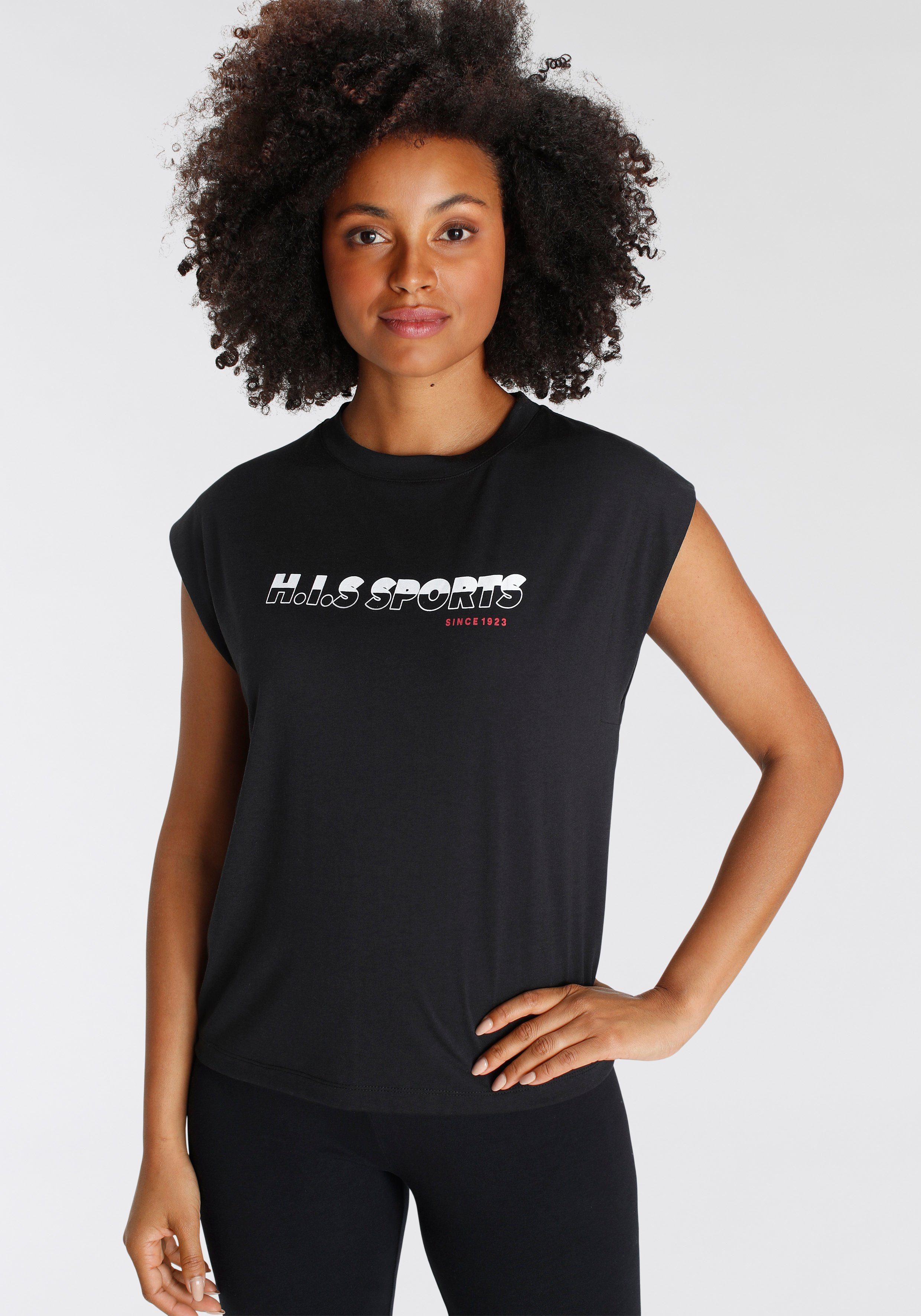 T-Shirt zweifarbigem vorne mit H.I.S Logo-Print