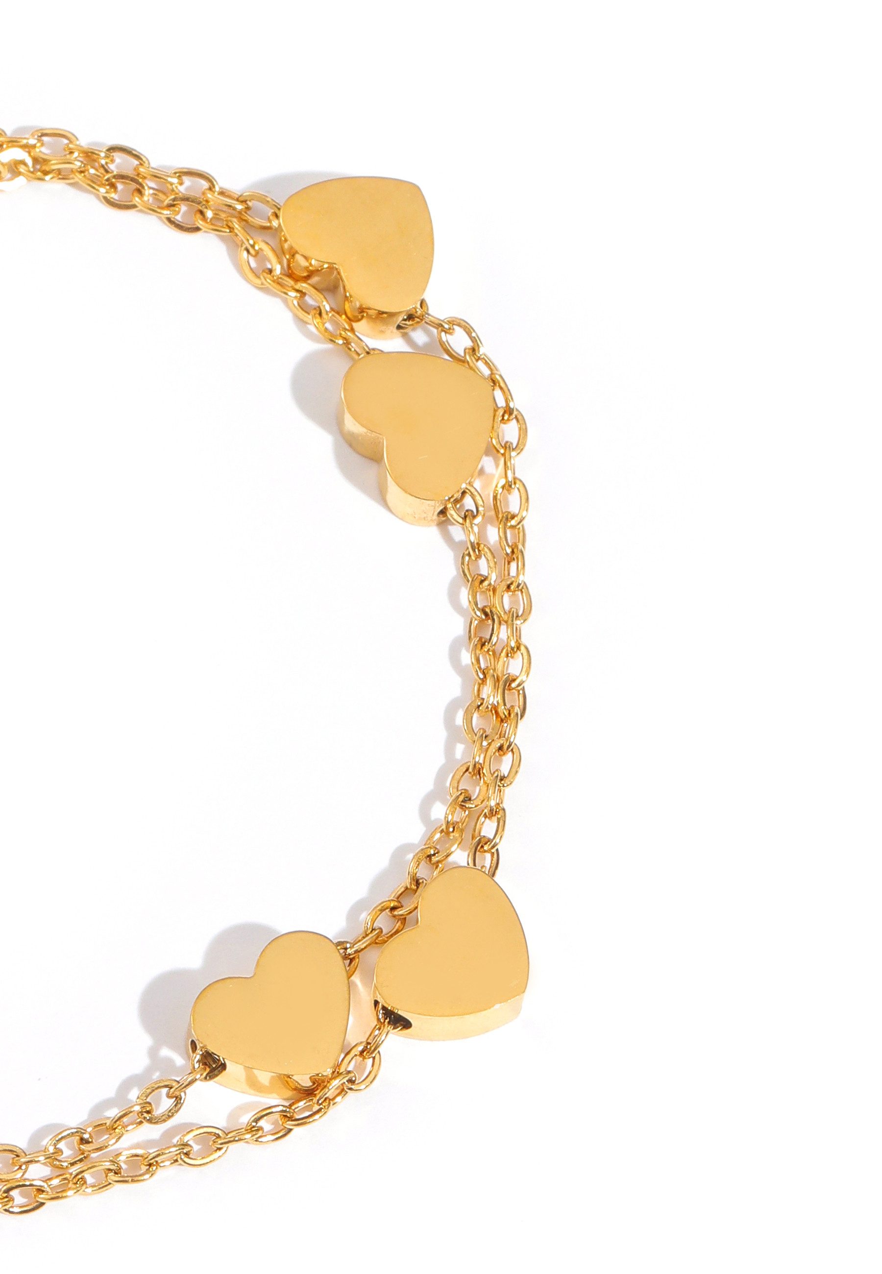 GOLDKLEIN Armband Edelstahl Schmuck Herz Armkette, Damen, inkl. Geschenkbox günstig online kaufen