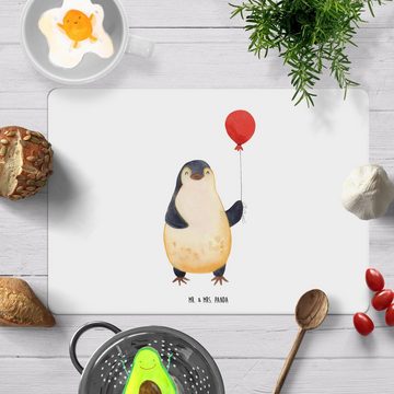 Platzset, Pinguin Luftballon - Weiß - Geschenk, Geschenkidee, Platzset, gute La, Mr. & Mrs. Panda, (1-St), Designs mit Liebe