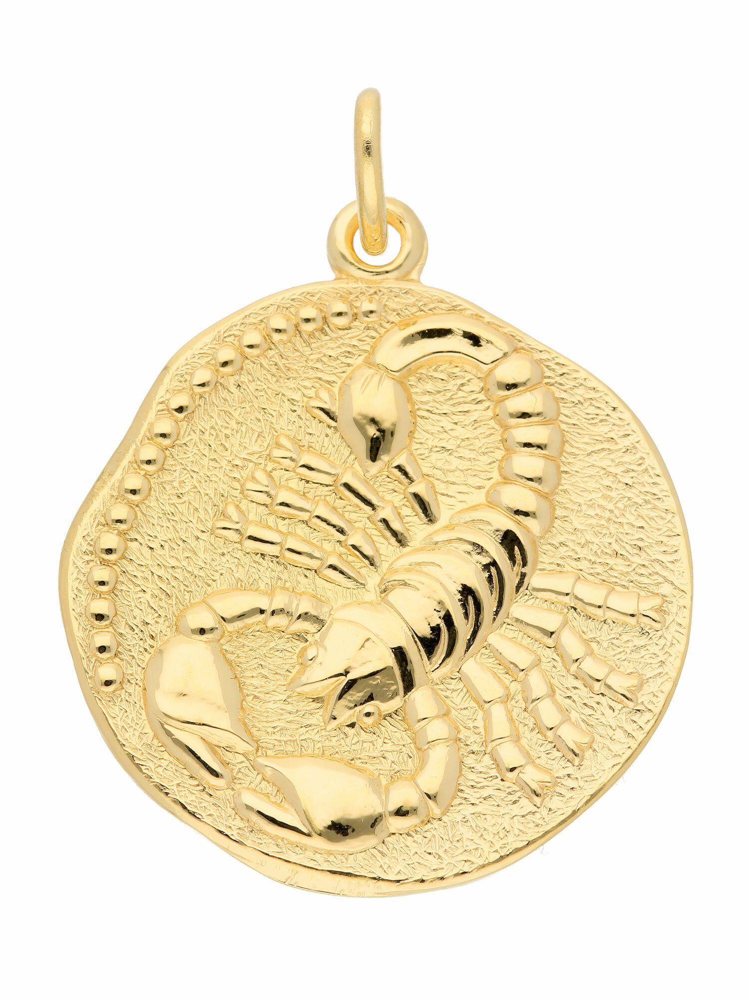 Adelia´s Kettenanhänger 333 Gold Sternzeichen Anhänger Skorpion Ø 18,2 mm, Goldschmuck für Damen & Herren