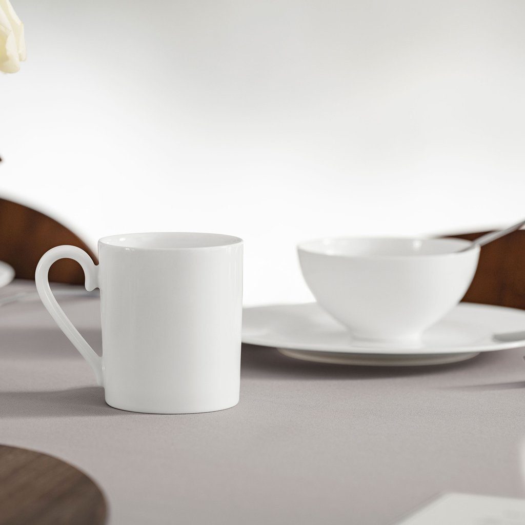 Villeroy & Boch Tasse Royal Kaffeebecher 300 ml, 1-tlg., Porzellan, Premium Bone Porcelain, mikrow.- & spülm.sicher, Made in Germany
