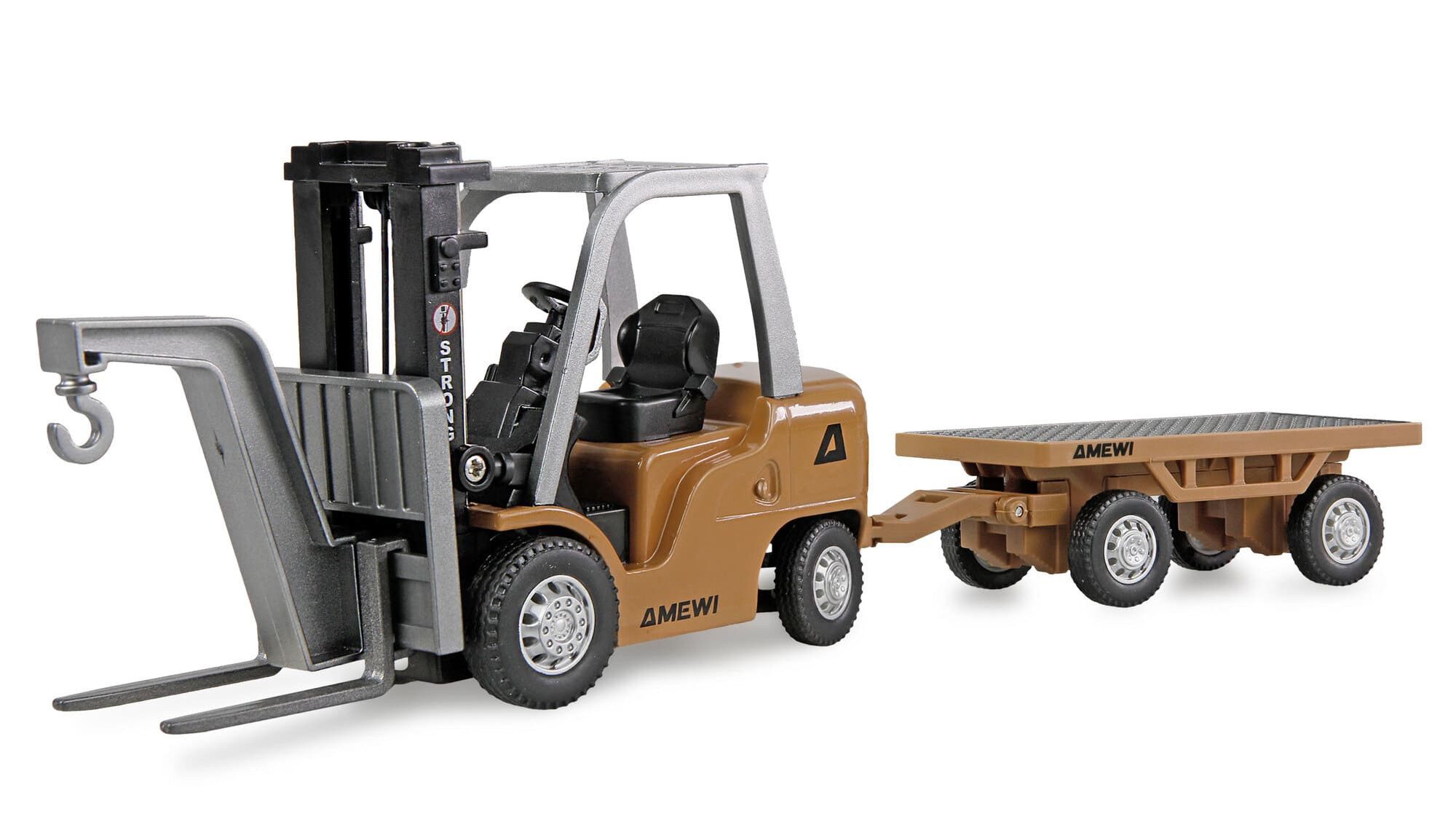 Amewi RC-Bagger Amewi Mini-Gabelstapler aus Metall, mit Anhänger, proportional 8-Kana