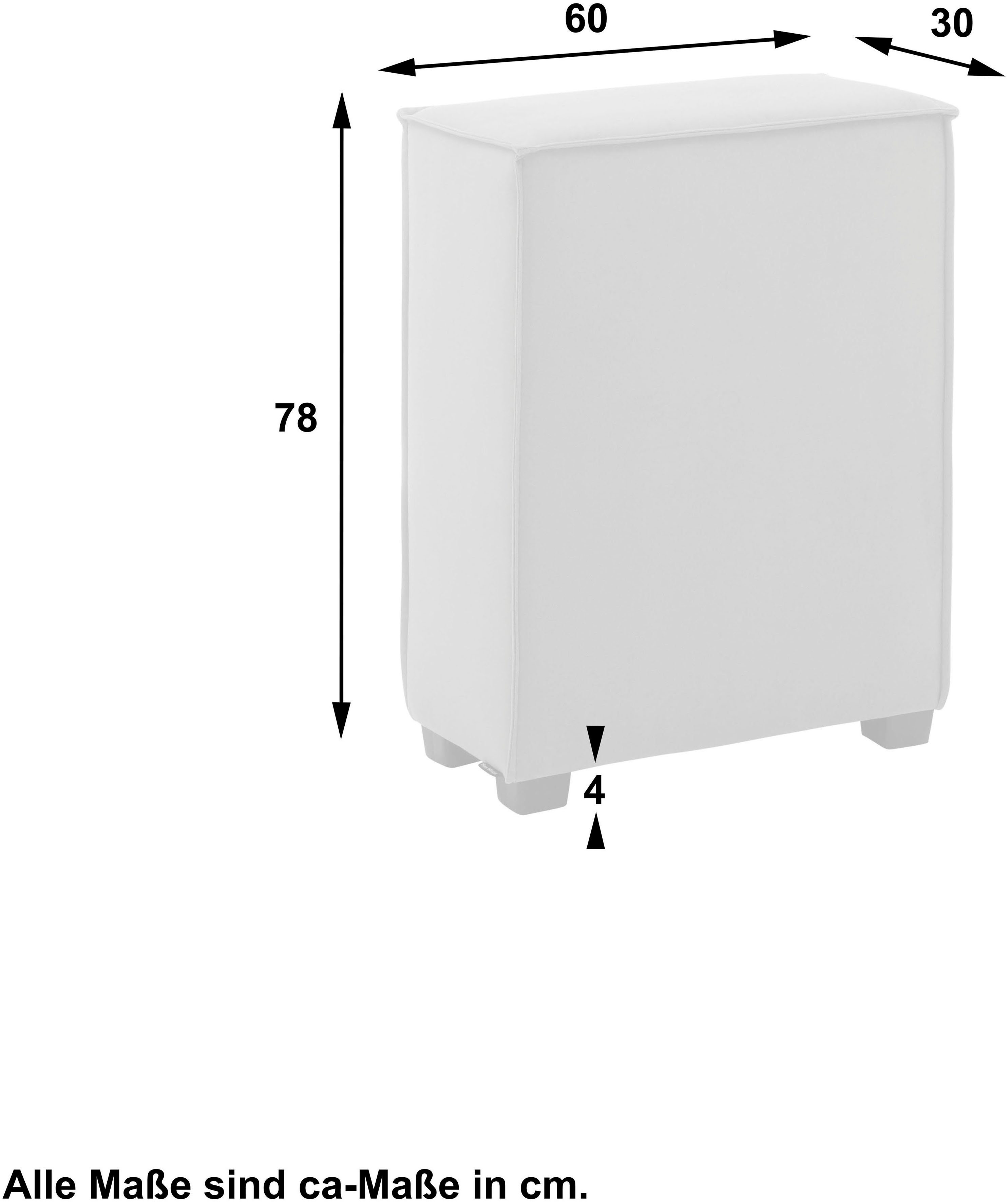 Max Winzer® cm, kombinierbar individuell Einzelelement 60/30/78 Sofaelement MOVE, grau