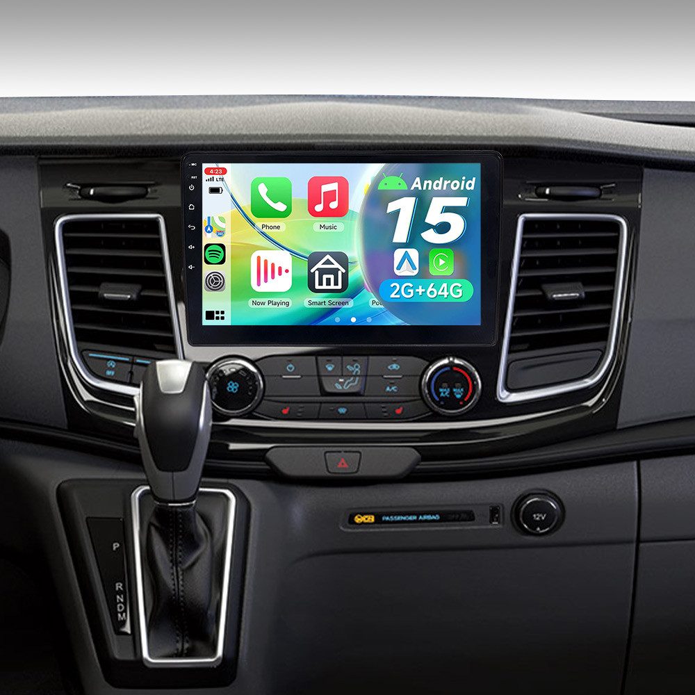 A-Sure 10 Zoll Carplay Navi Für 2 DIN Ford Transit Tourneo Custom 2018-2022 Autoradio (Digitalradio (DAB), FM, AM, 1280*800 IPS Screen/8-Core CPU, RDS, DSP, GPS, SWC, WIFI, UI Theme, Siri, Mirrorlink, Google play, Netflix, Youtube, Calendar, TikTok)