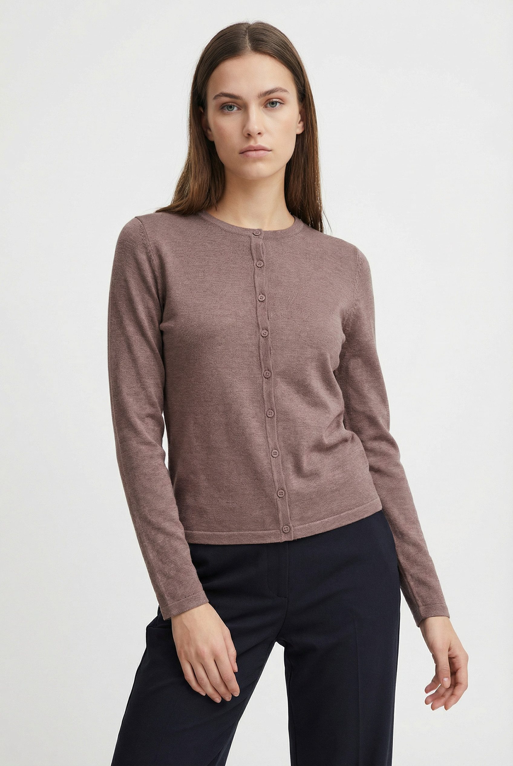 Saint Tropez Strickjacke A8661, MilaSZ R-Neck Cardigan Viskose Feinstrick, günstig online kaufen