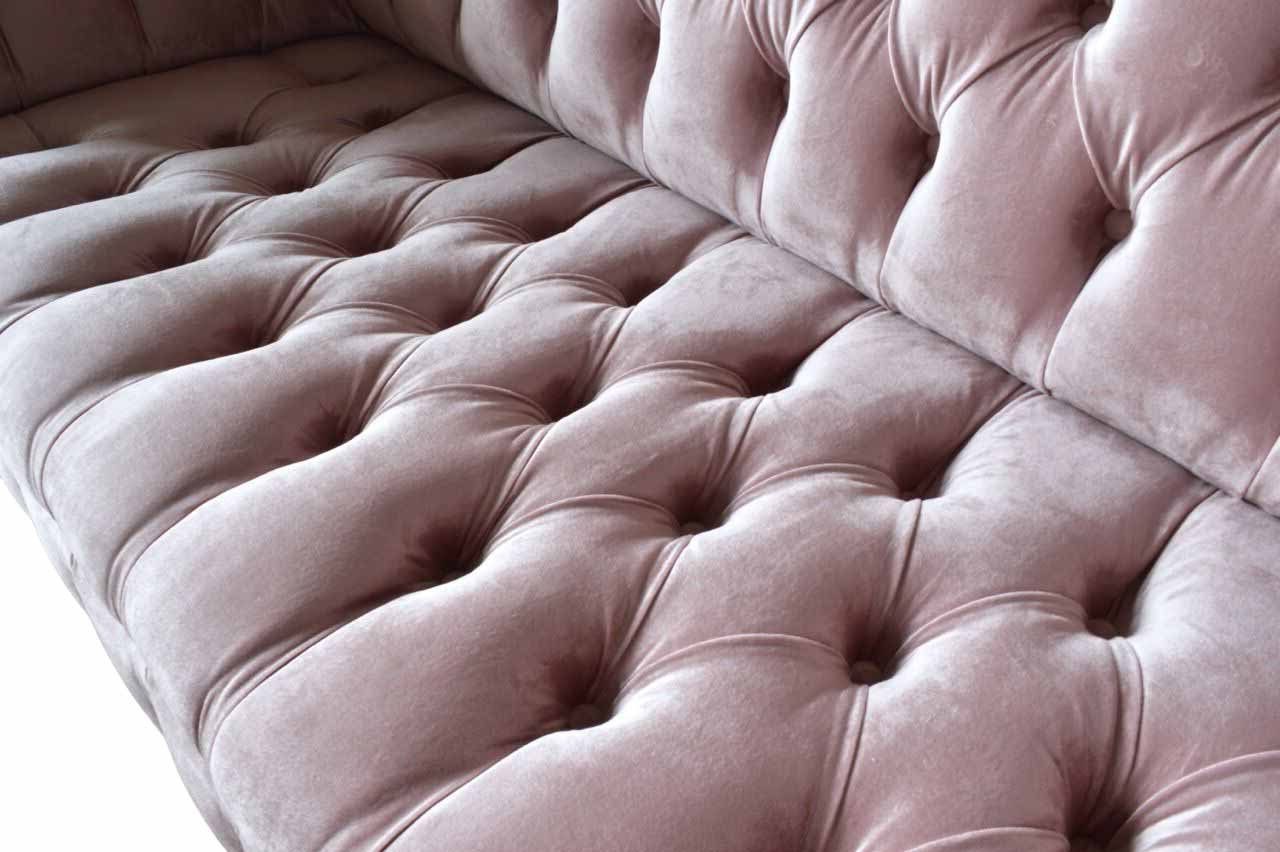 Couch Klassisch Chesterfield Wohnzimmer Chesterfield-Sofa, Sofa Design Textil JVmoebel