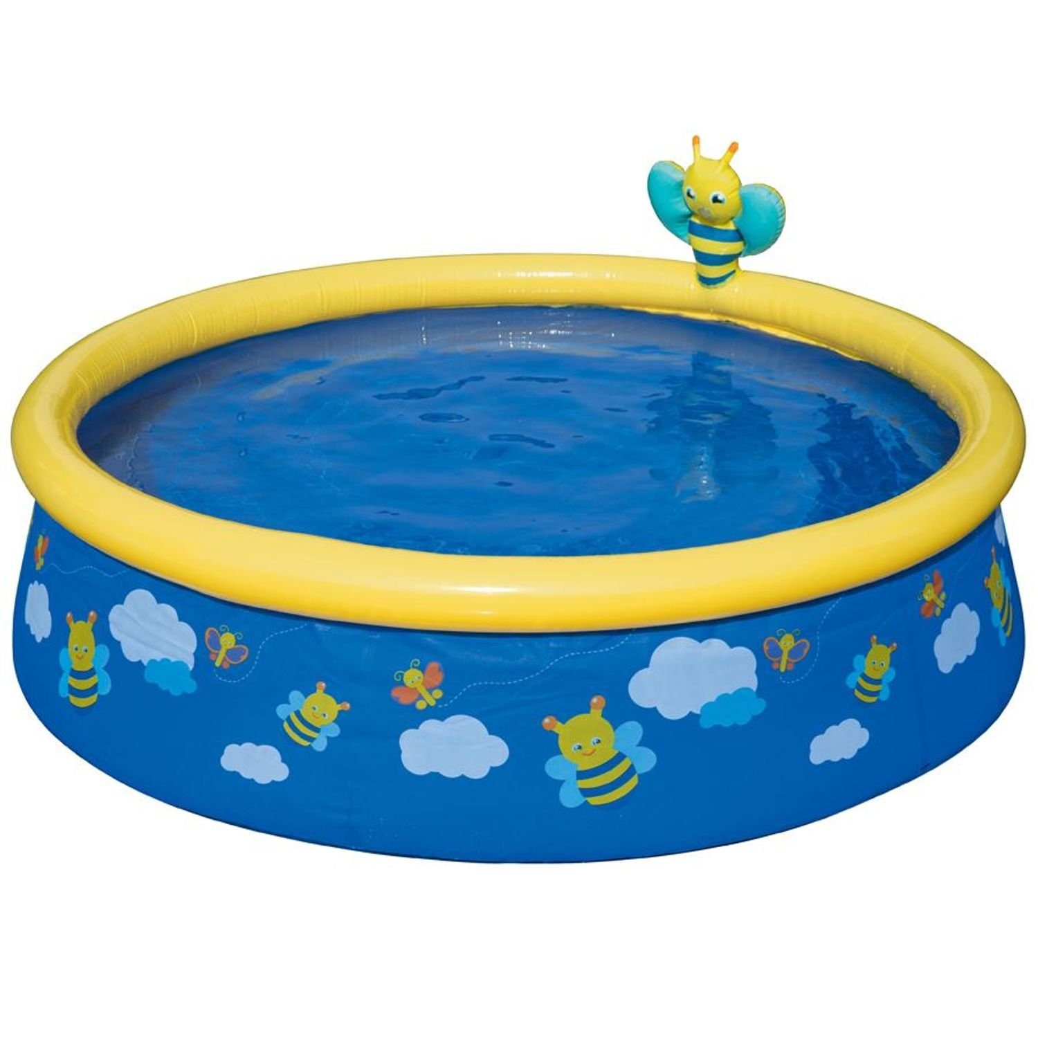 Bestway Wassersprüher Bestway Swimmingpool mit Planschbecken Dunkelblau Planschbecken Kinderpool