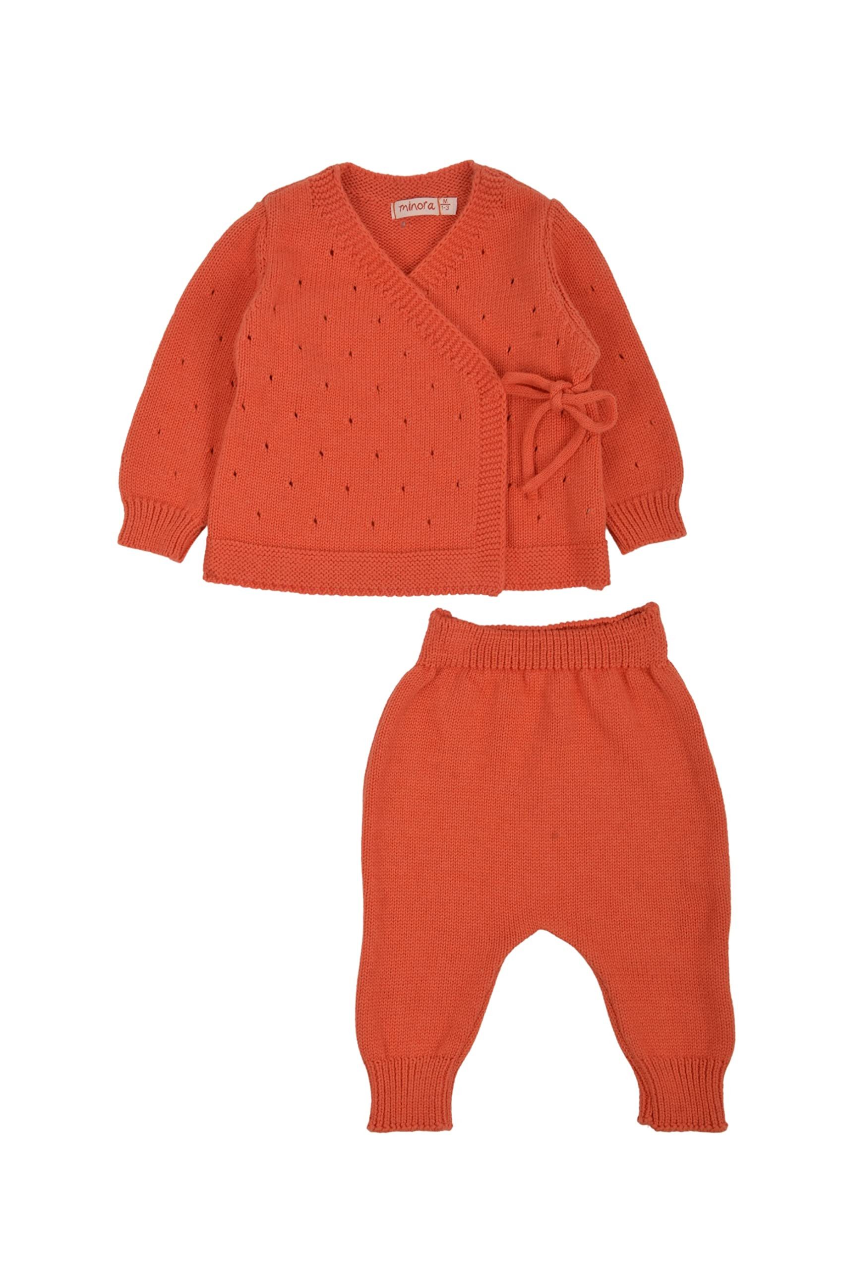 Orange-Zweireihiges Set