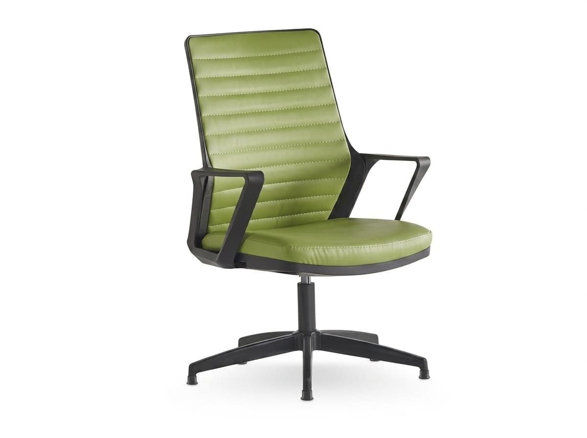 Xlmoebel Bürostuhl Stuhl Grün Robust Metallgestell Modern Minimalistisch Konferenzstuhl