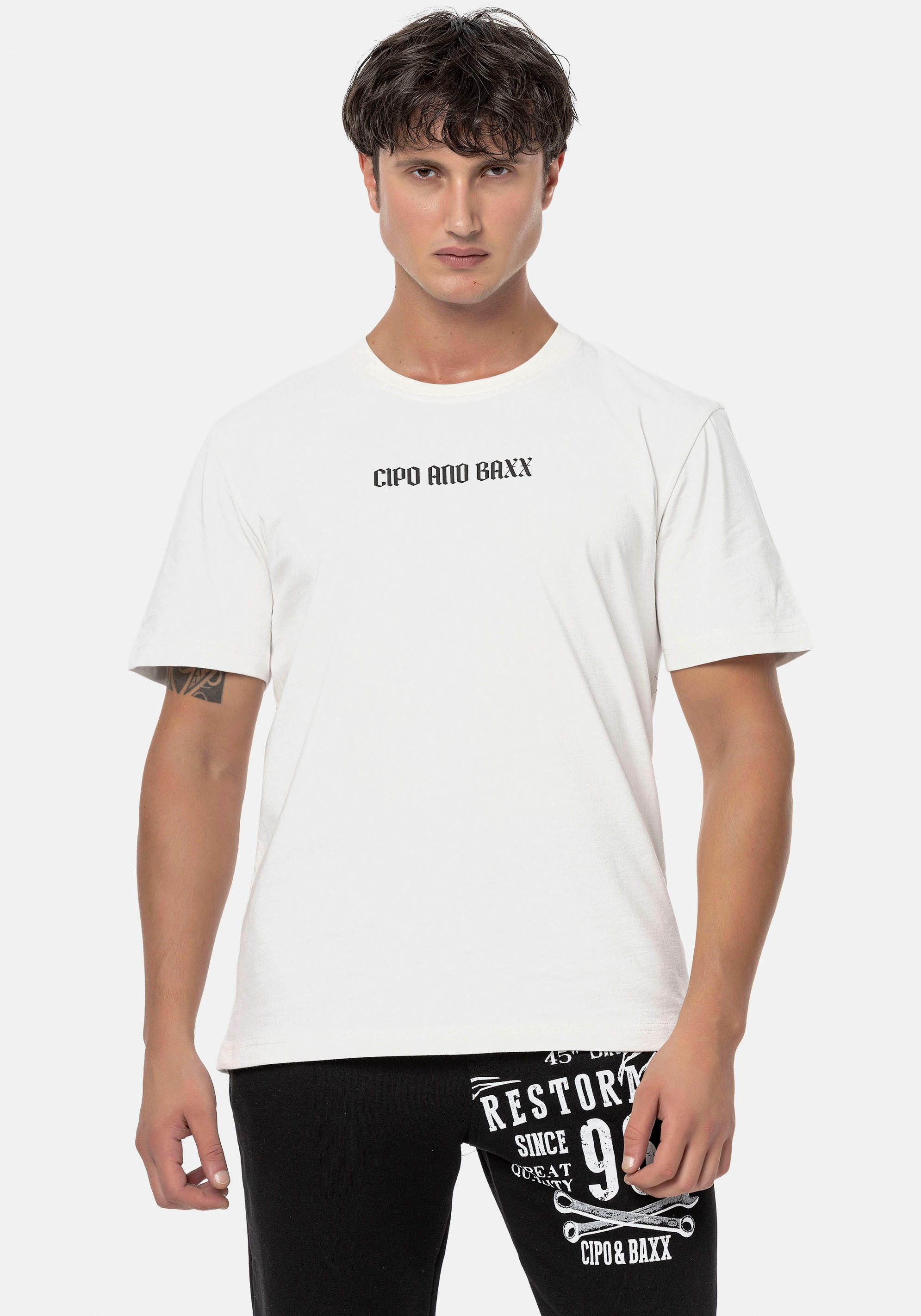 Cipo & Baxx Kurzarmshirt günstig online kaufen
