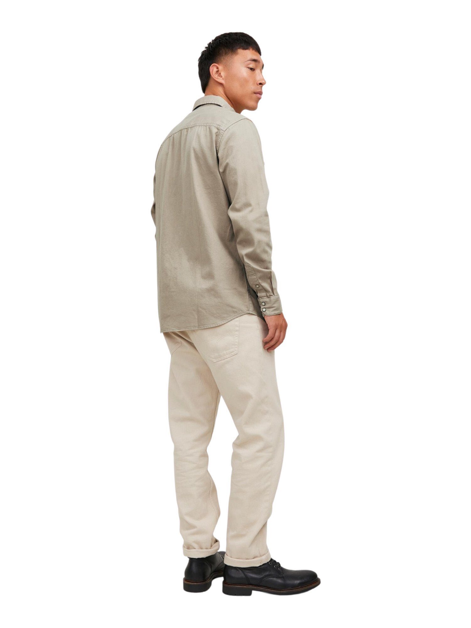 Jack & Jones Langarmhemd Hemd Sheridan Langarmhemd (1-tlg) beige | 