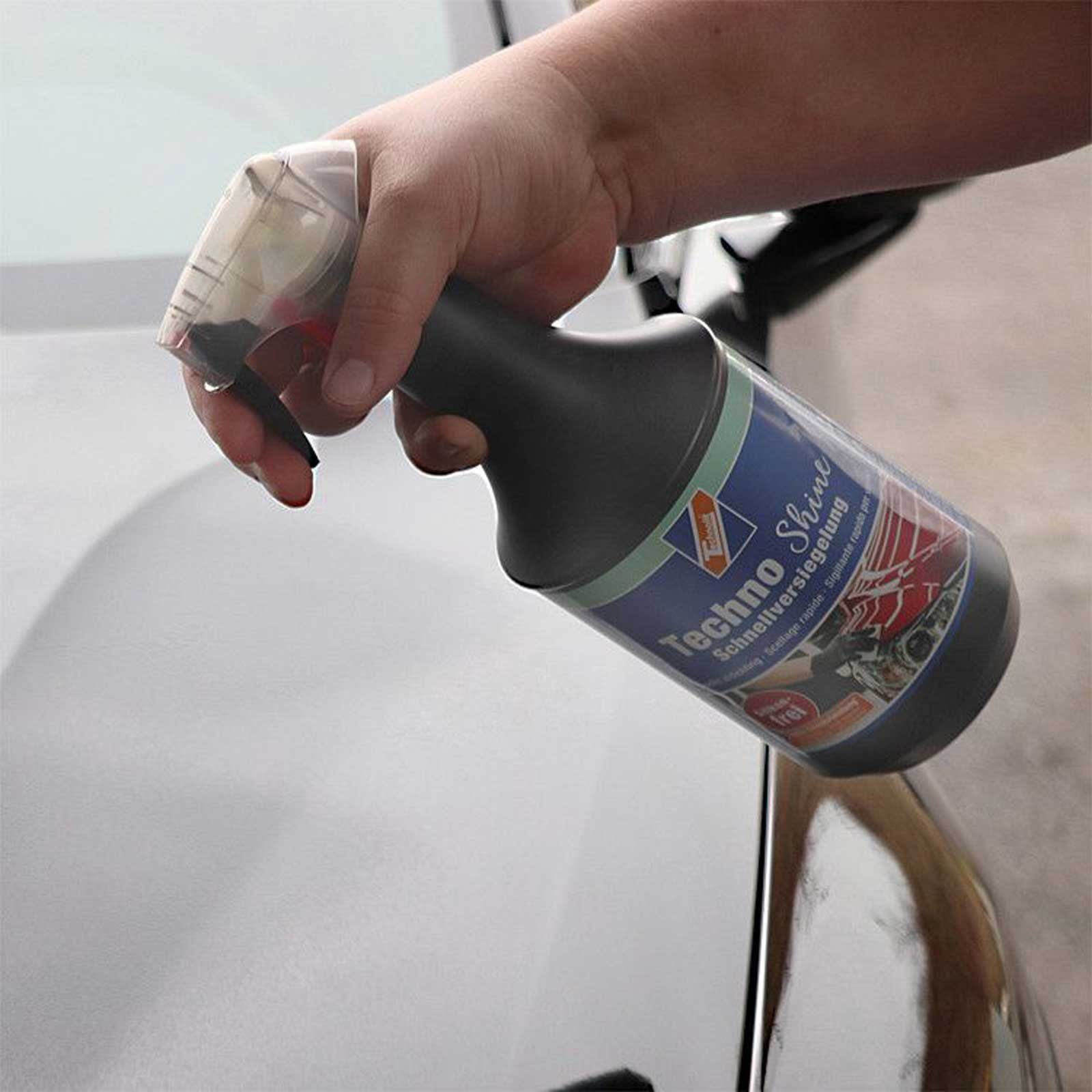 TECHNOLIT® Lackversiegelung Techno Shine 1L + Poliertuch, Autopolitur, Autowachs Pflegeset