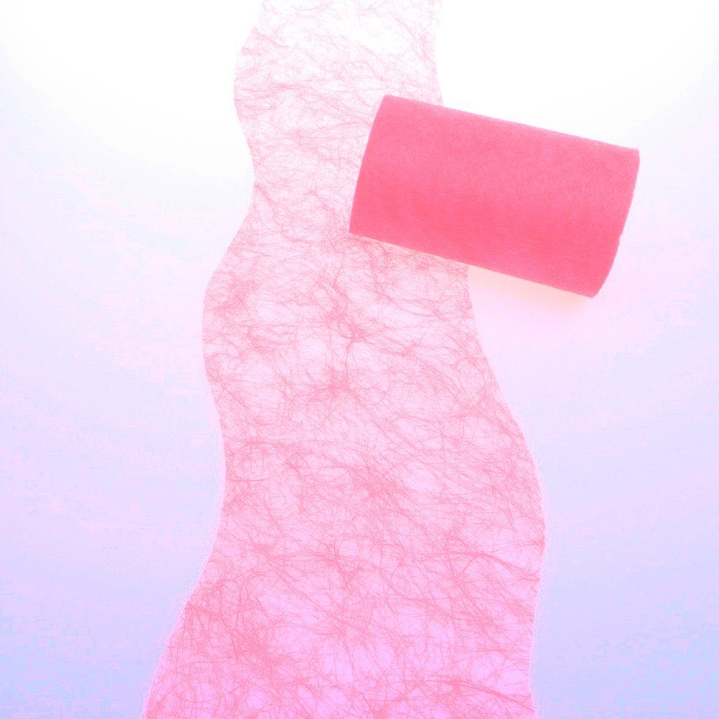 Deko AS Tischläufer Sizoflor Tischband Wellenschnitt rosa ca. 12,5 cm Rolle 25 Meter 60W 0