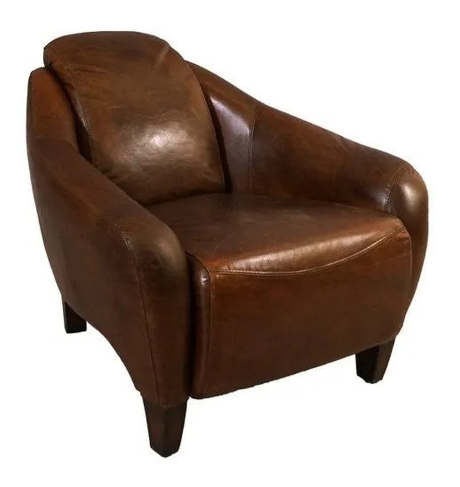 moebelfaktor Sessel Leland, Vintage-Look, Rindsleder, komplett günstig online kaufen