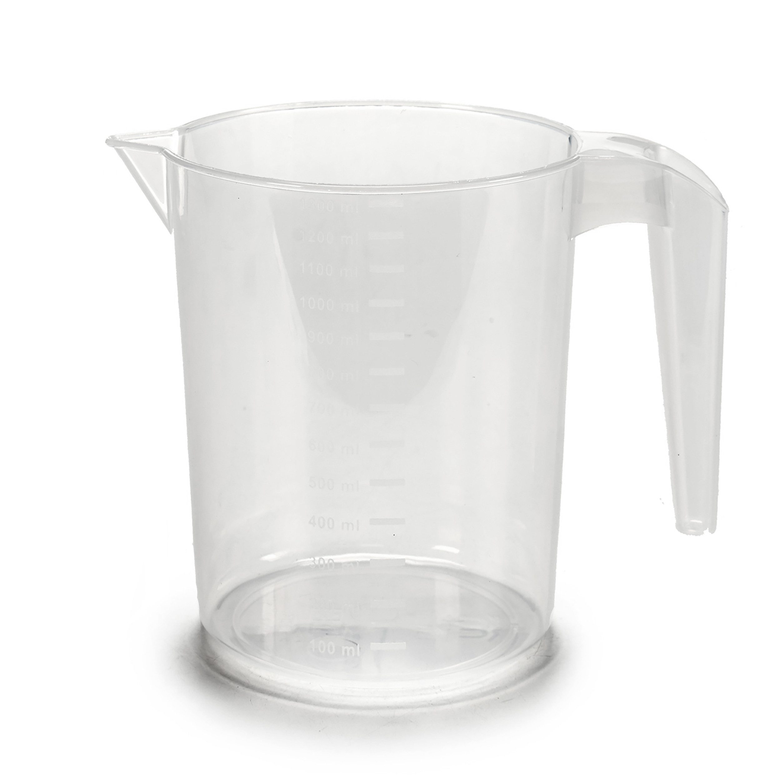 Messbecher MESSBECHER 1300ml aus Kunststoff mit Skala Griff Ausgusslippe 52