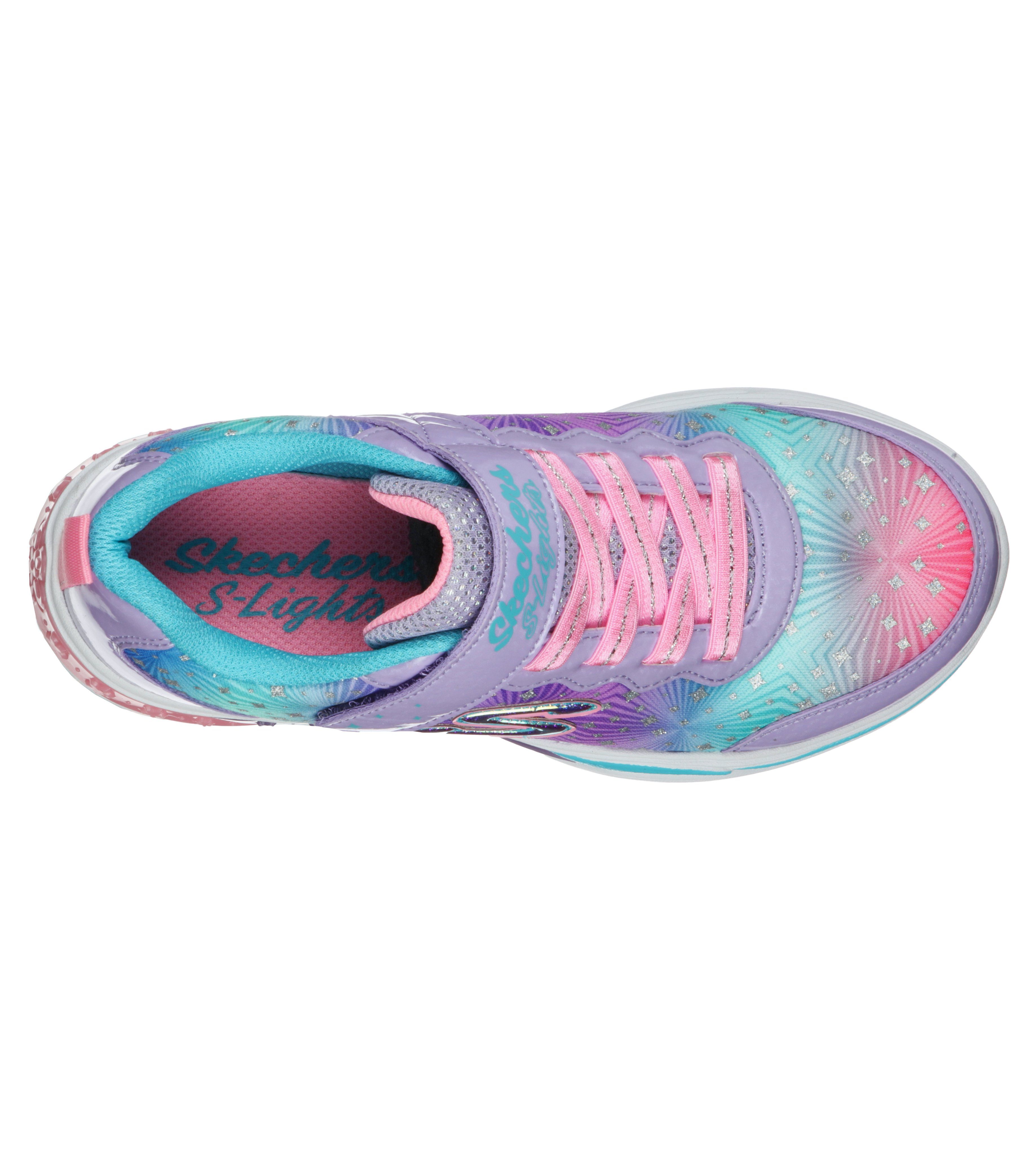 Skechers Kids Blinkschuh POWER PAINTED cooler PETALS - mit Sneaker Blinkfunktion pastell DAISY