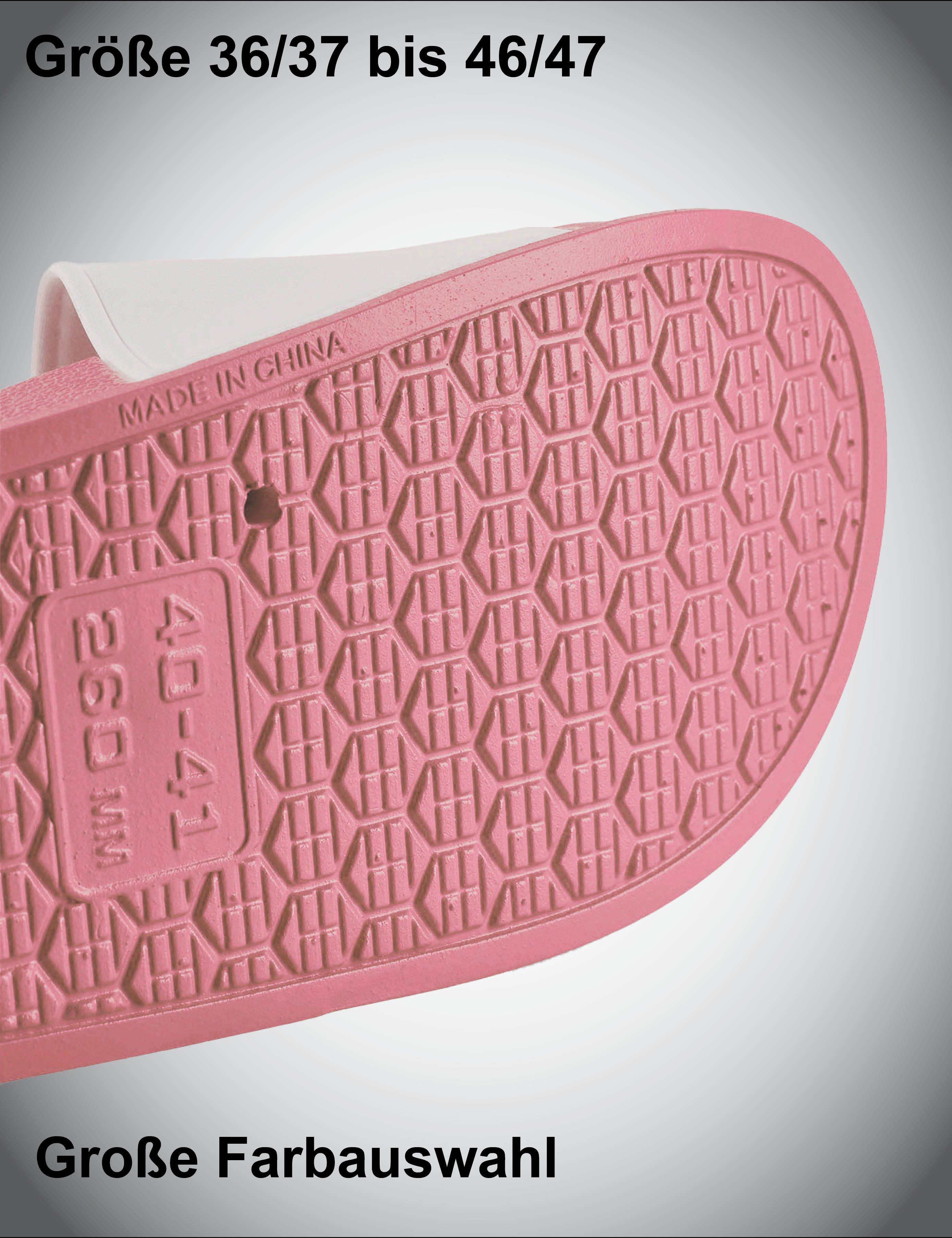 Youth Designz Herren Damen Badelatschen "Gassi Letten" Fun-Print lustig Geschenk Badeschuh mit witzigen Aufdruck für Männer und Frauen um Ein Statement zu setzen