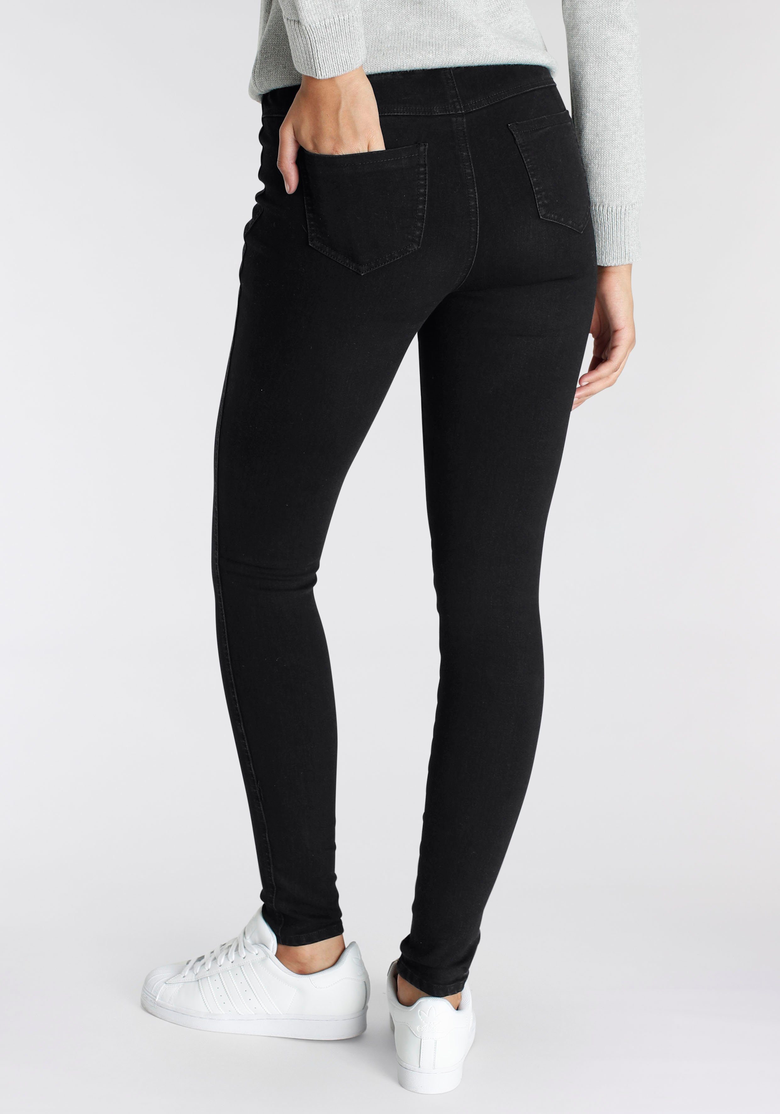 black High 360 Elastisch Arizona Jeansjeggings Waist Grad washed