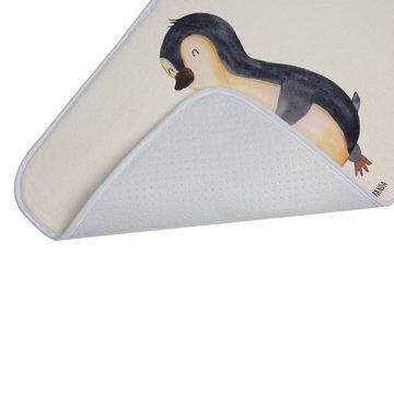 Badematte Pinguin Marienkäfer - Weiß - Geschenk, Badematte, Badteppich, Duschvo Mr. & Mrs. Panda, Höhe 1 mm, 100% Polyester, rechteckig, Stil-Statement