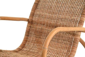Krines Home Sessel Set/2 Rattansessel Relax aus Rattan im mediterranem Stil (Geflochten), Naturrohr Korbstuhl mit Armlehnen
