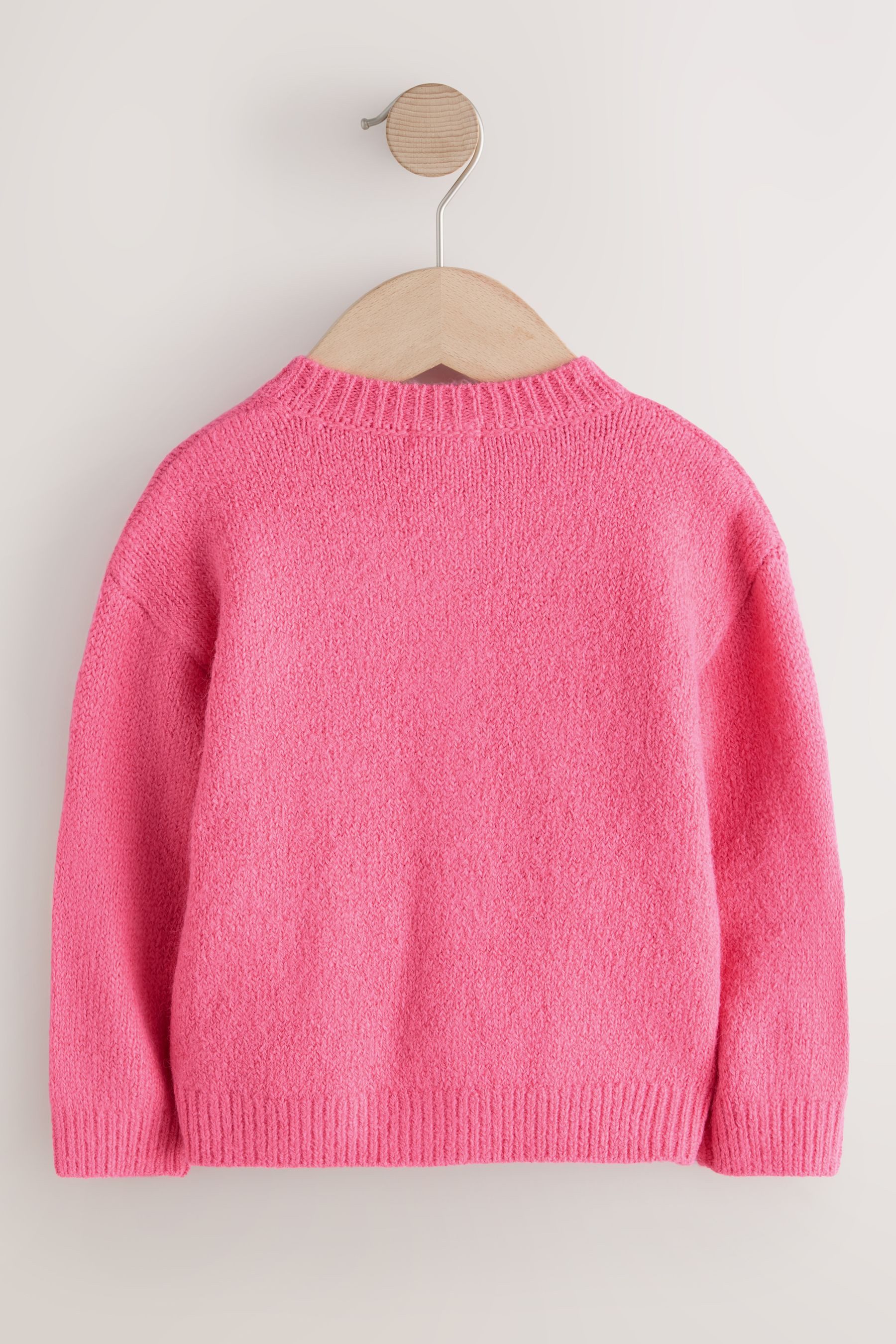 Next Strickjacke Strickjacke mit plastischem Blumenmotiv (1-tlg)