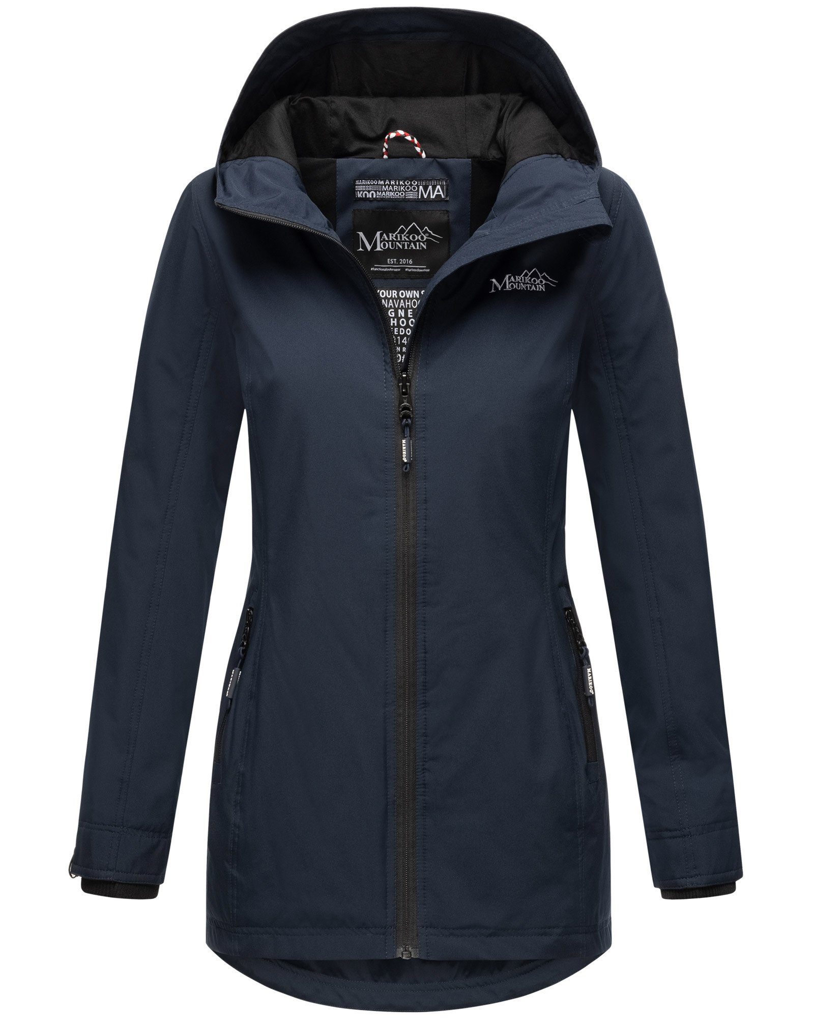 Marikoo Outdoorjacke Honigbeere sportliche Übergangsjacke mit Kapuze günstig online kaufen