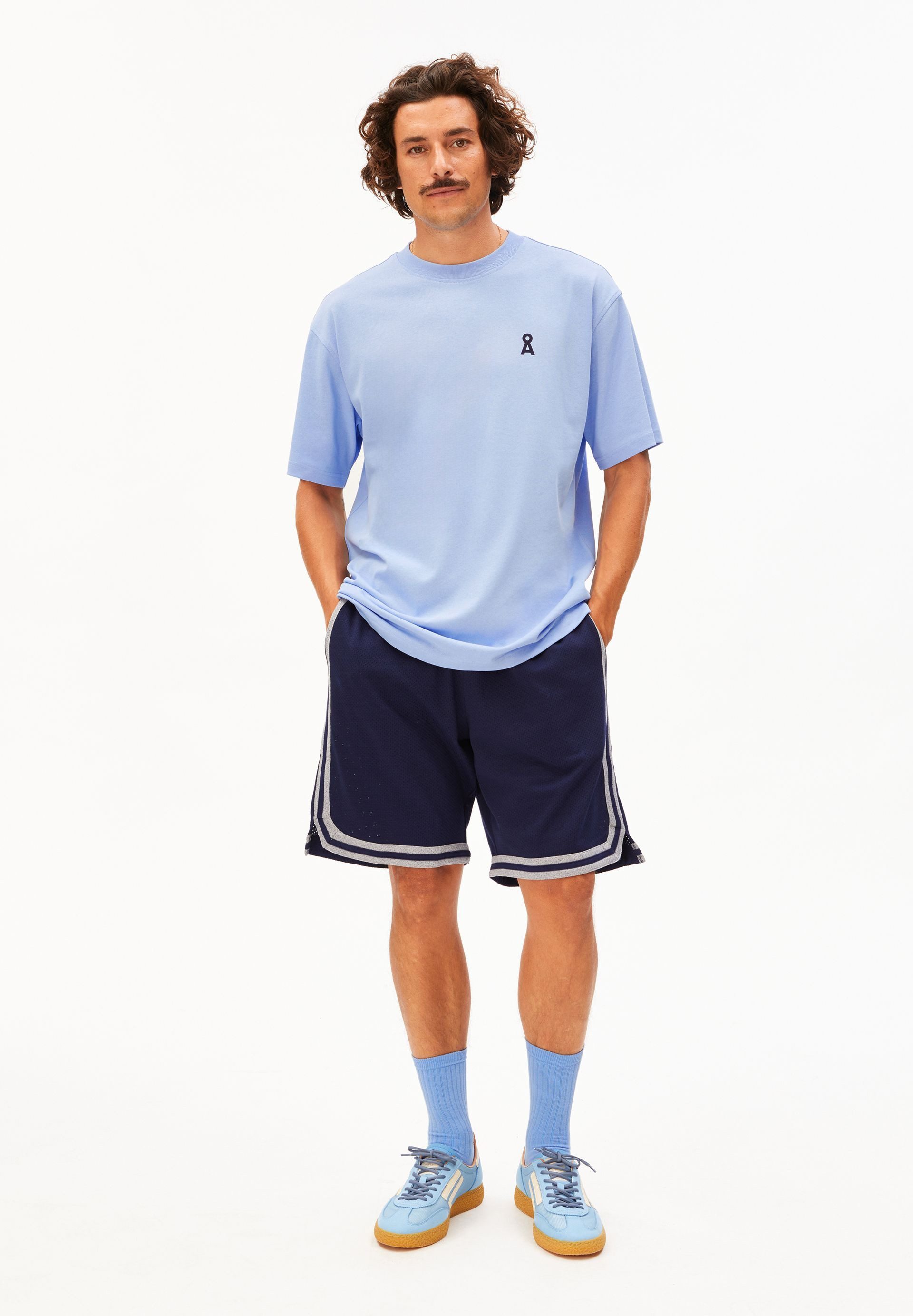 Armedangels Print-Shirt MAARKOS NO PLASTIC T-Shirt aus 100% Bio-Baumwolle Relaxed Fit