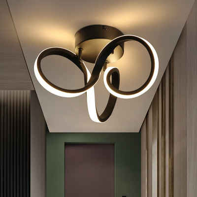 ZMH LED Deckenleuchte »Deckenlampe wohnzimmer schlafzimmer Deckenbeleuchtung«, LED fest integriert