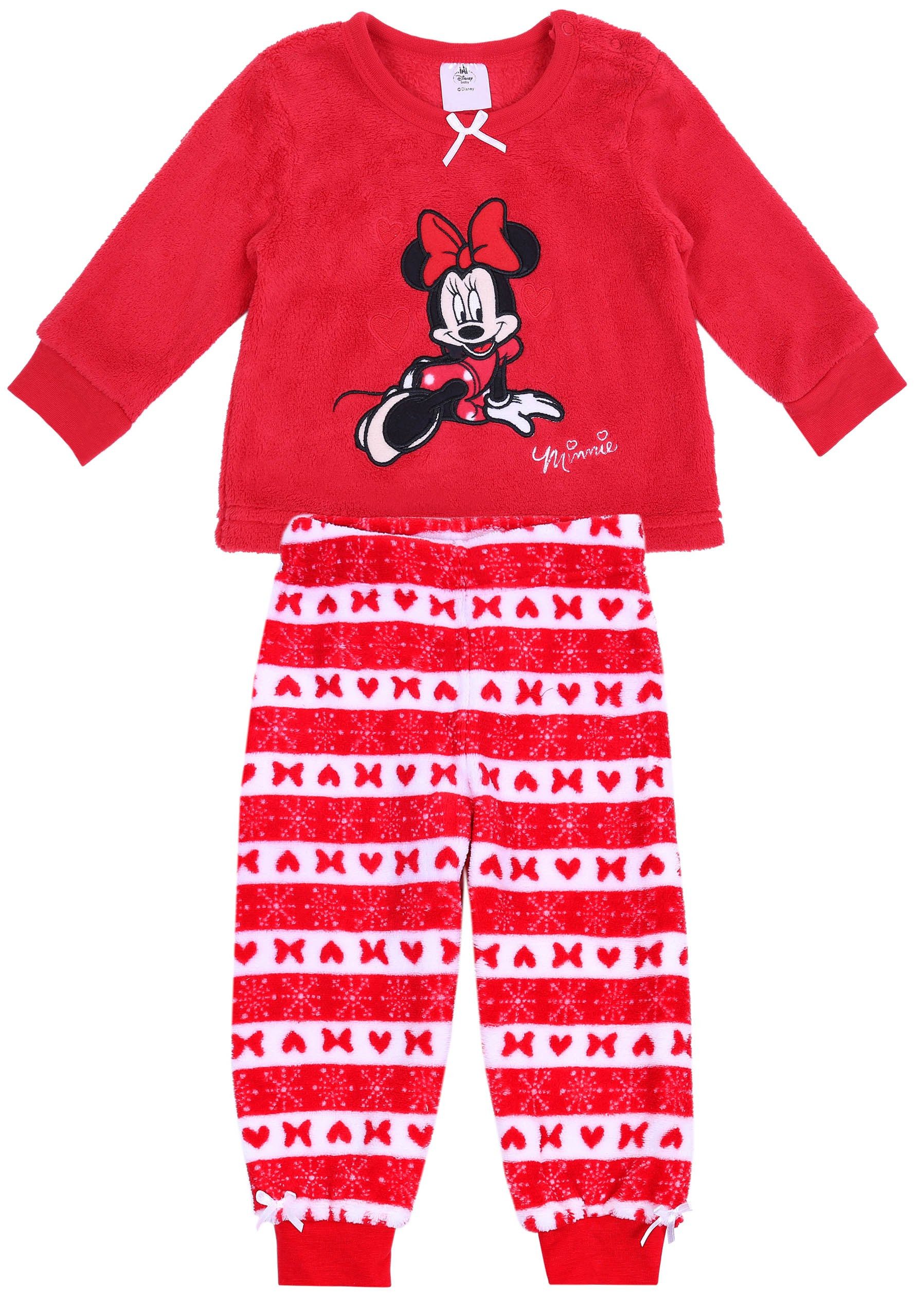 Pyjama Roter Schlafanzug/Pyjama Minnie Maus DISNEY 6-12 Monate