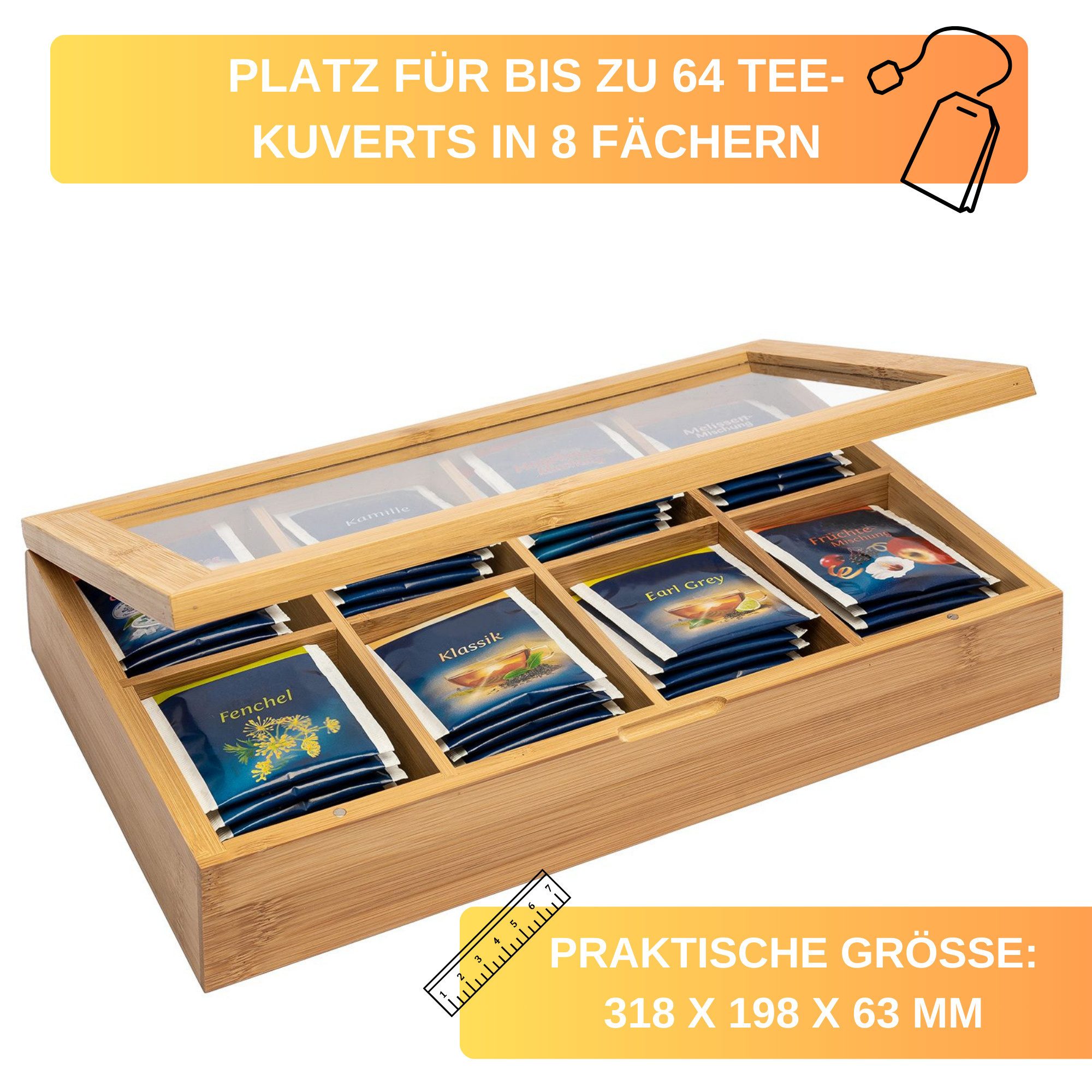 Thiru Teebox aus nachhaltigem Bambus - mit Magnetverschluss, Bambus