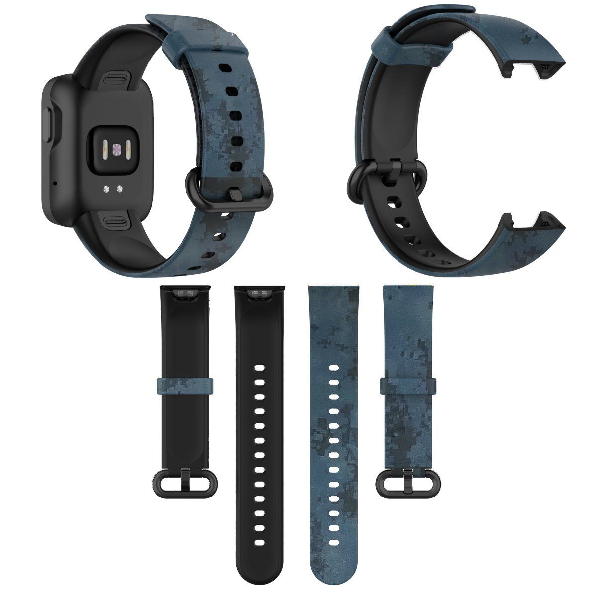 Wigento Für Xiaomi Mi Watch Lite / Redmi Watch Kunststoff / Silikon Armband  Muster 5 Uhr Neu Fitnessband online kaufen | OTTO