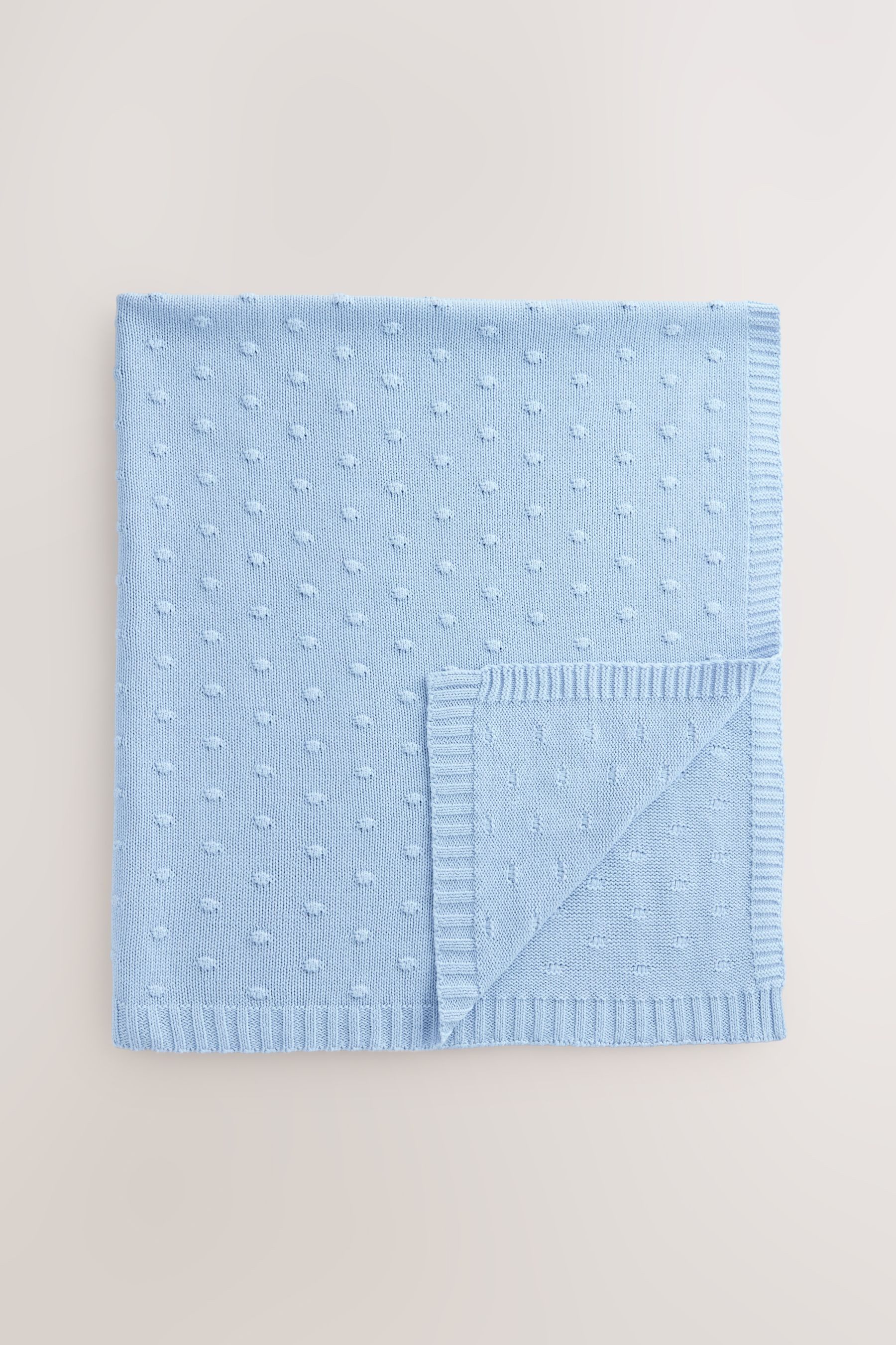 Babydecke Gepunktete Baby-Strickdecke aus 100 % Baumwolle