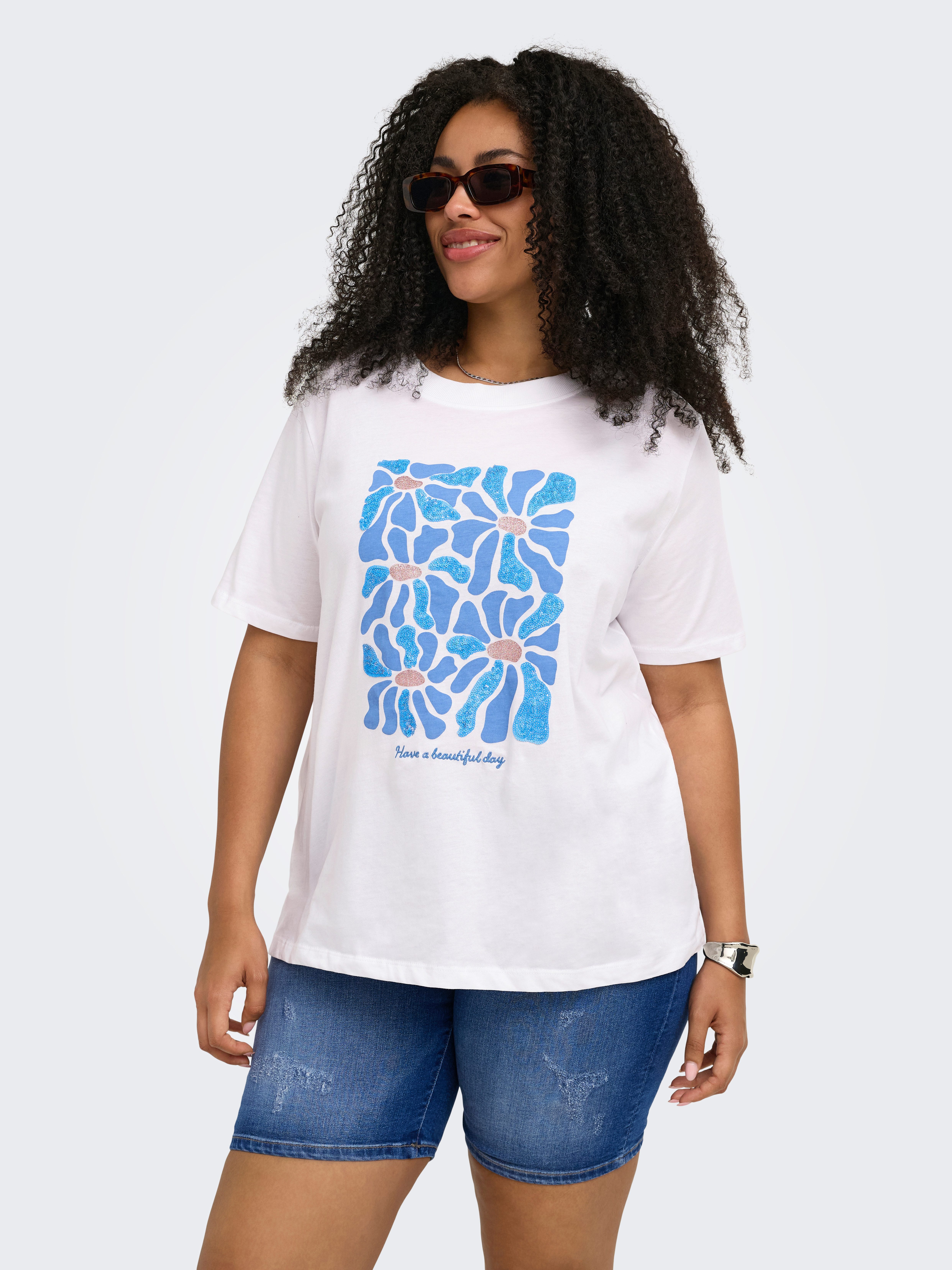 ONLY CARMAKOMA Rundhalsshirt CARALBERTE LIFE S/S BOXY TEE JRS – Bild 2 von 5