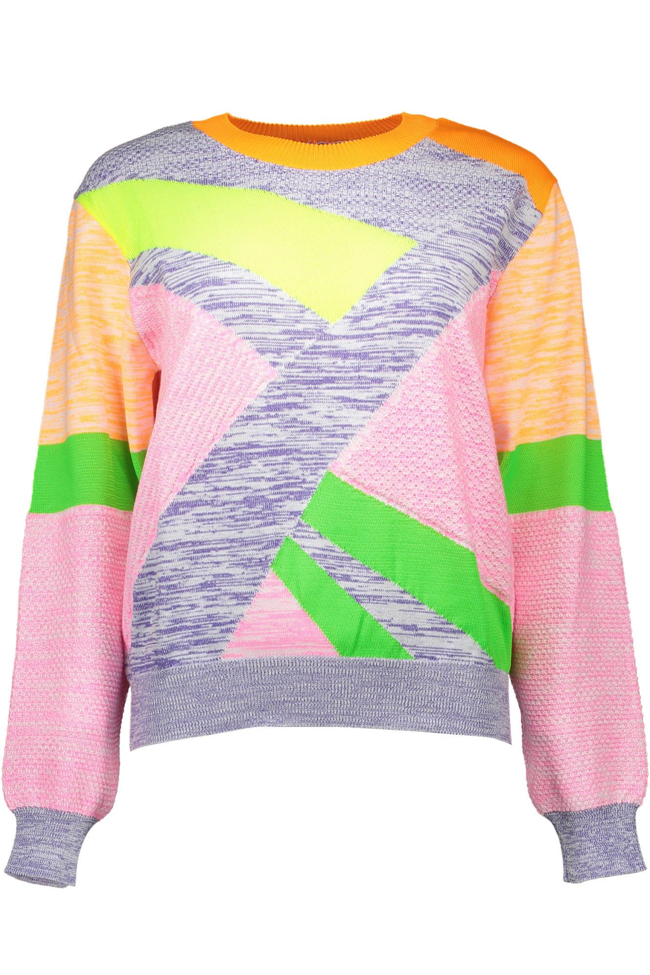 LOVE MOSCHINO Strickpullover Mehrfarbiger Damenpullover mit Rundhals & Logo - Stilvolles Design